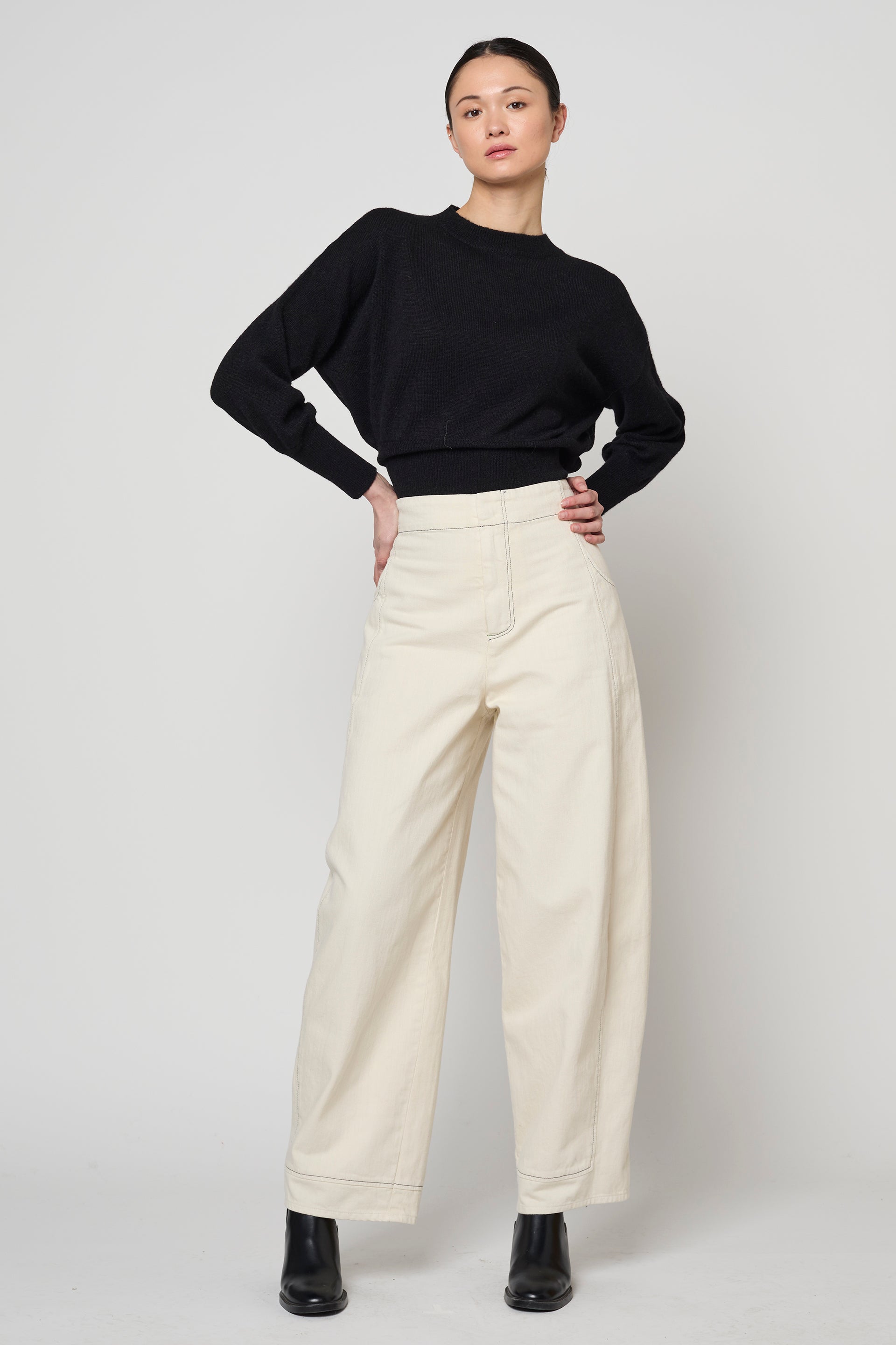 Joliette Sweater in High Gauge Alpaca