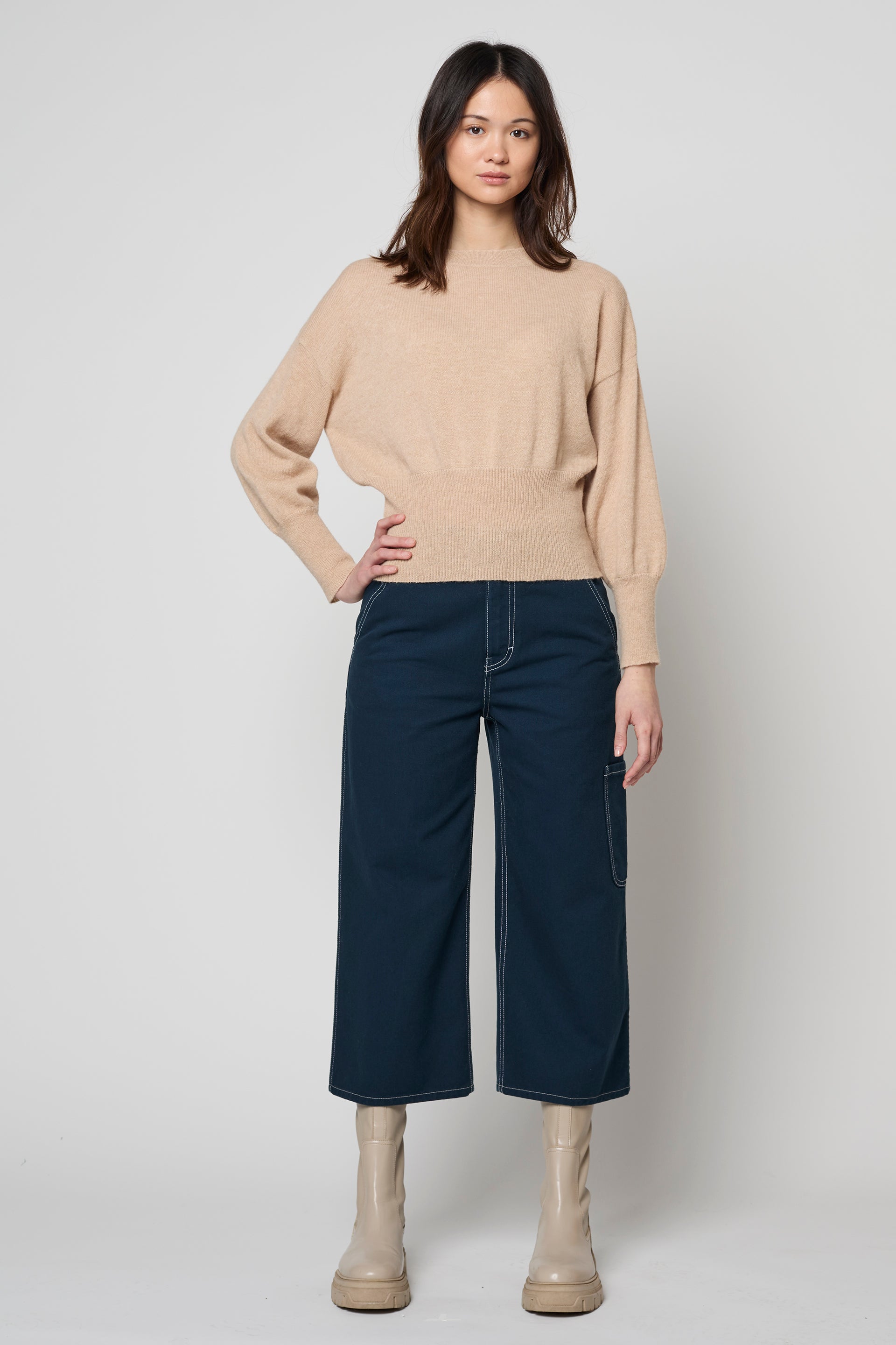 Joliette Sweater in High Gauge Alpaca