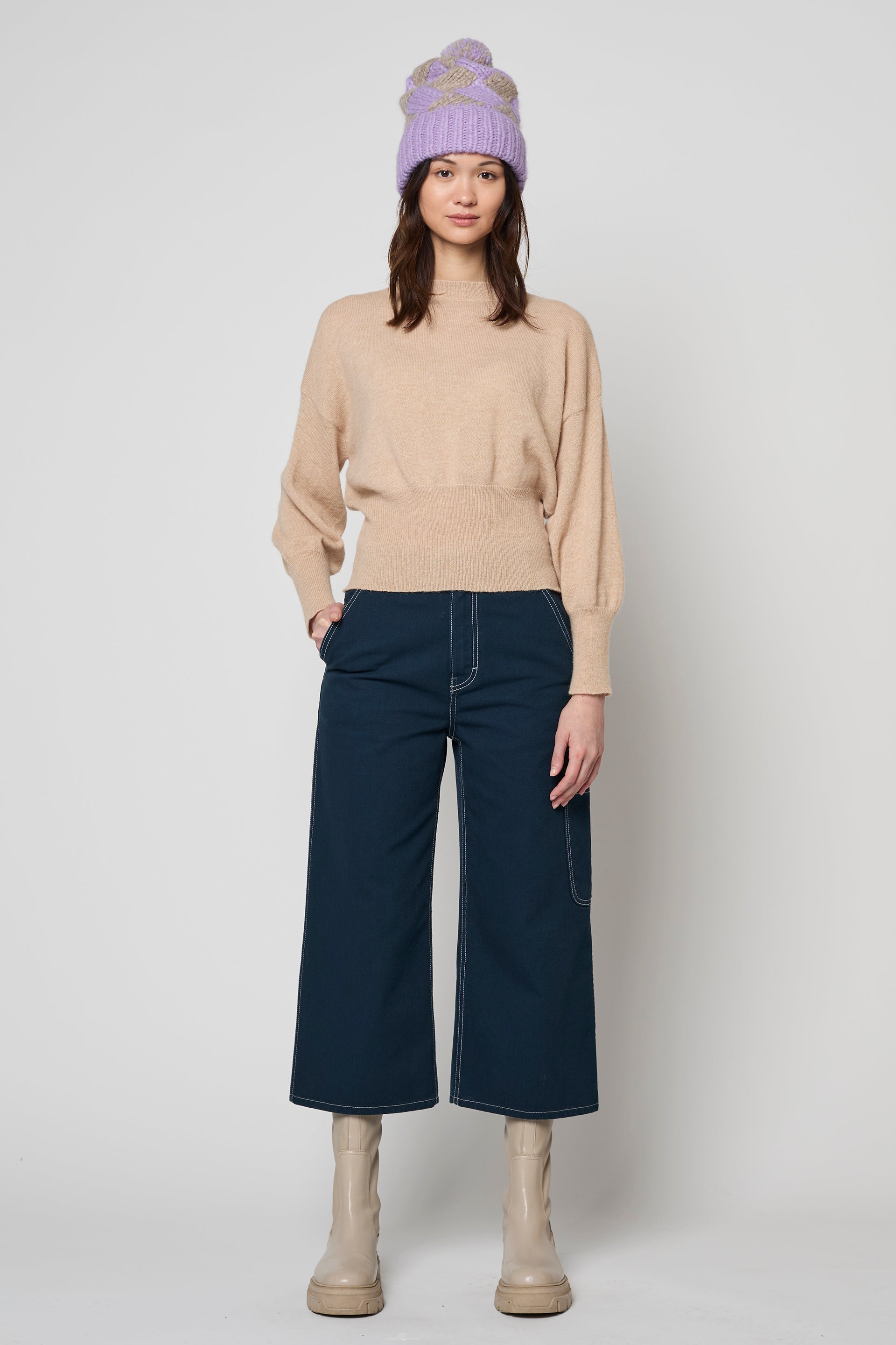 Joliette Sweater in High Gauge Alpaca