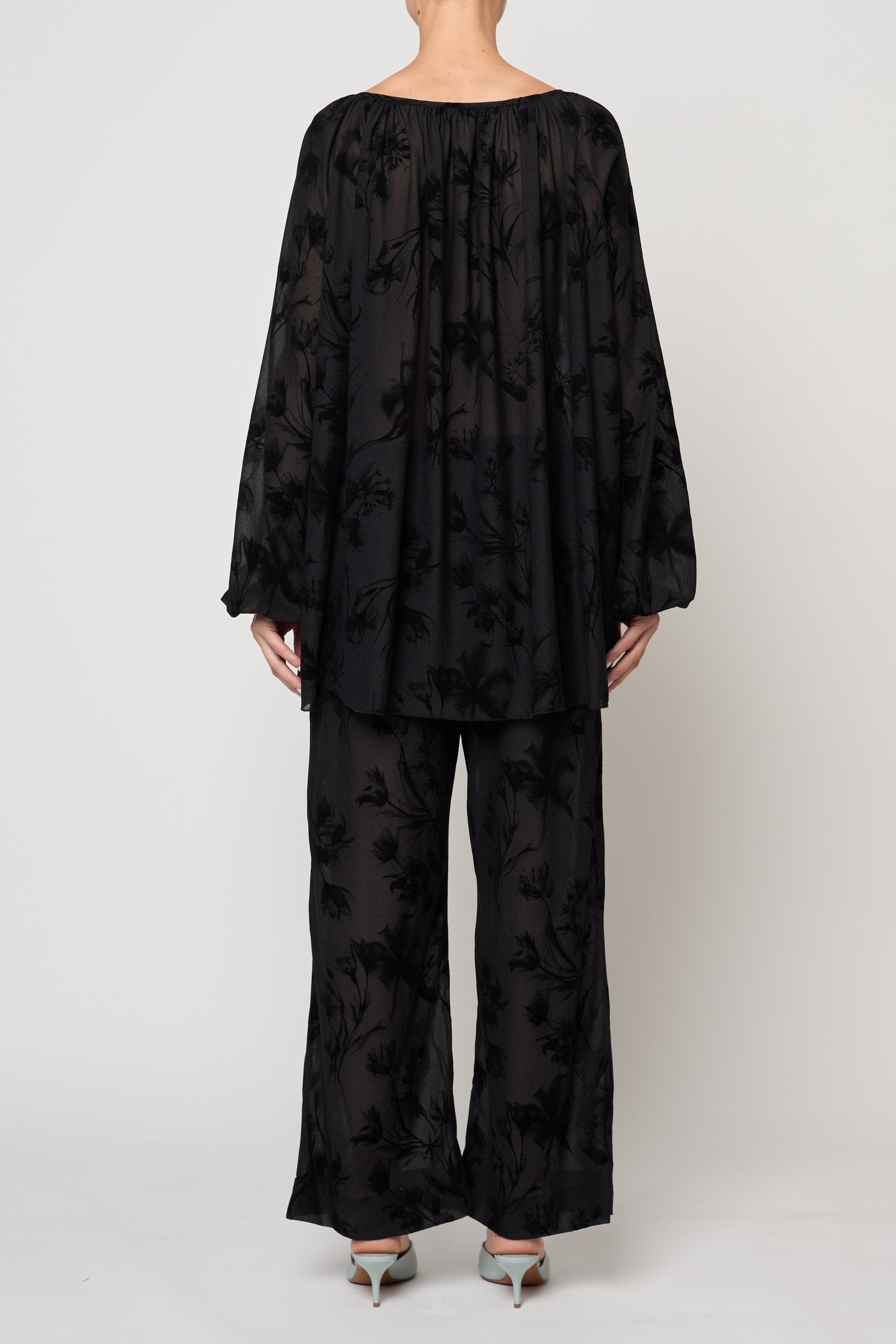 Soraia Tunic in Flower Flock Crepe