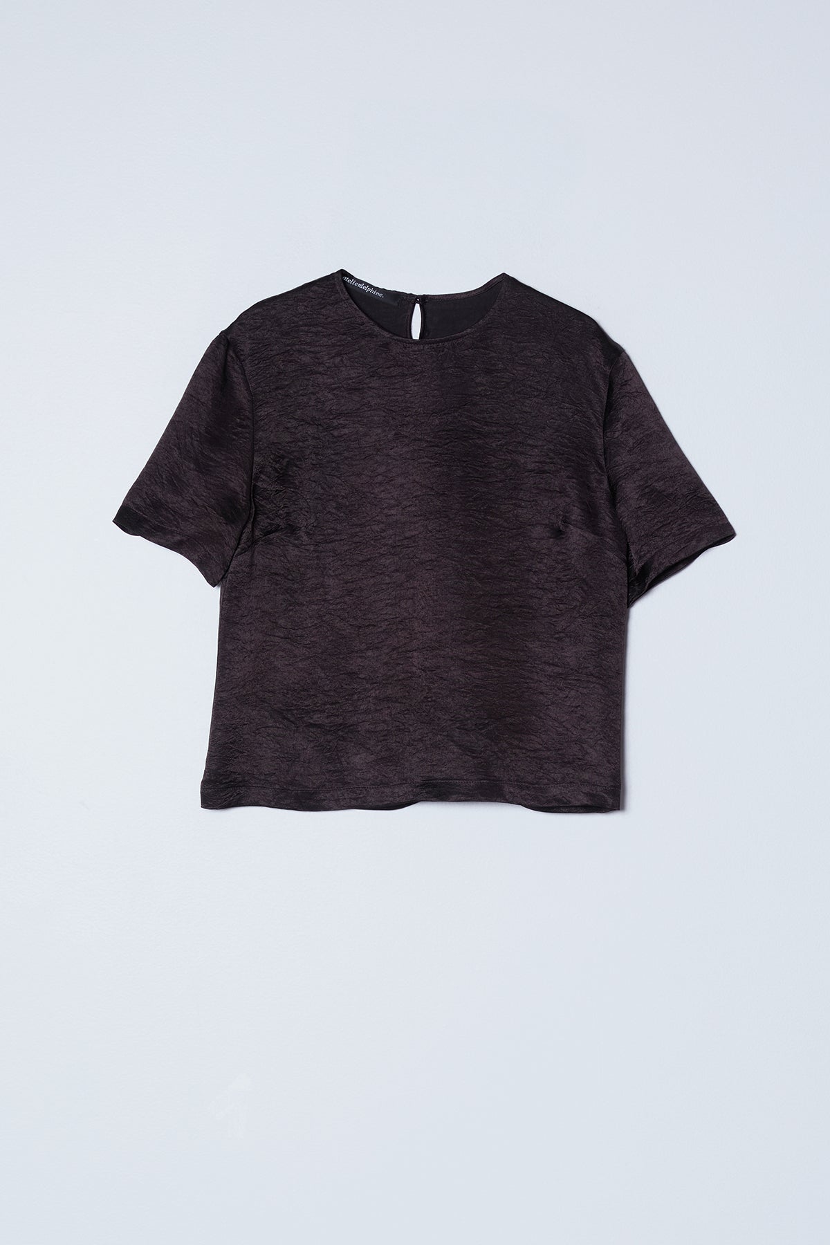 Crop Top in Crinkled Satin