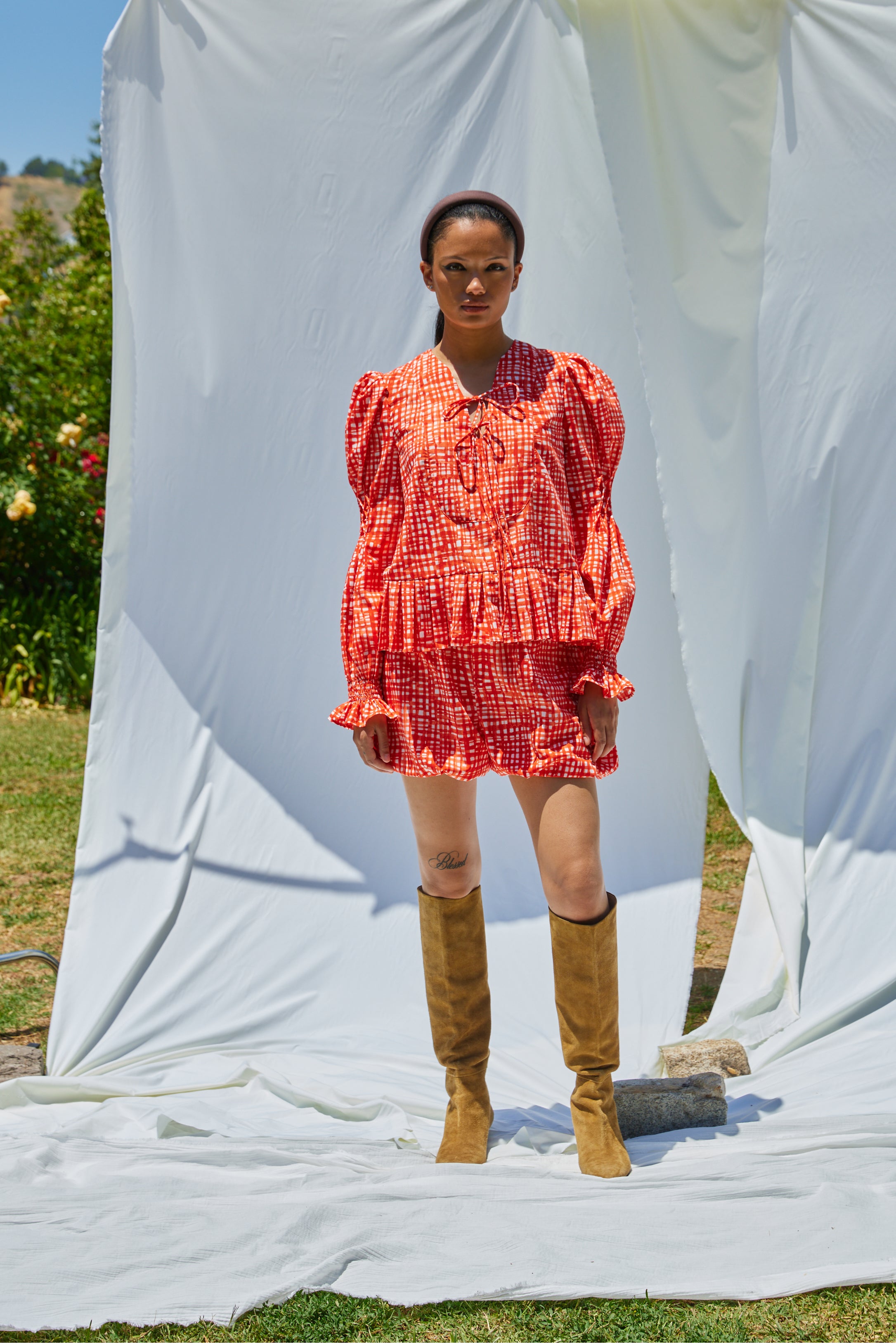 Matilda Blouse in Watercolor Picnic