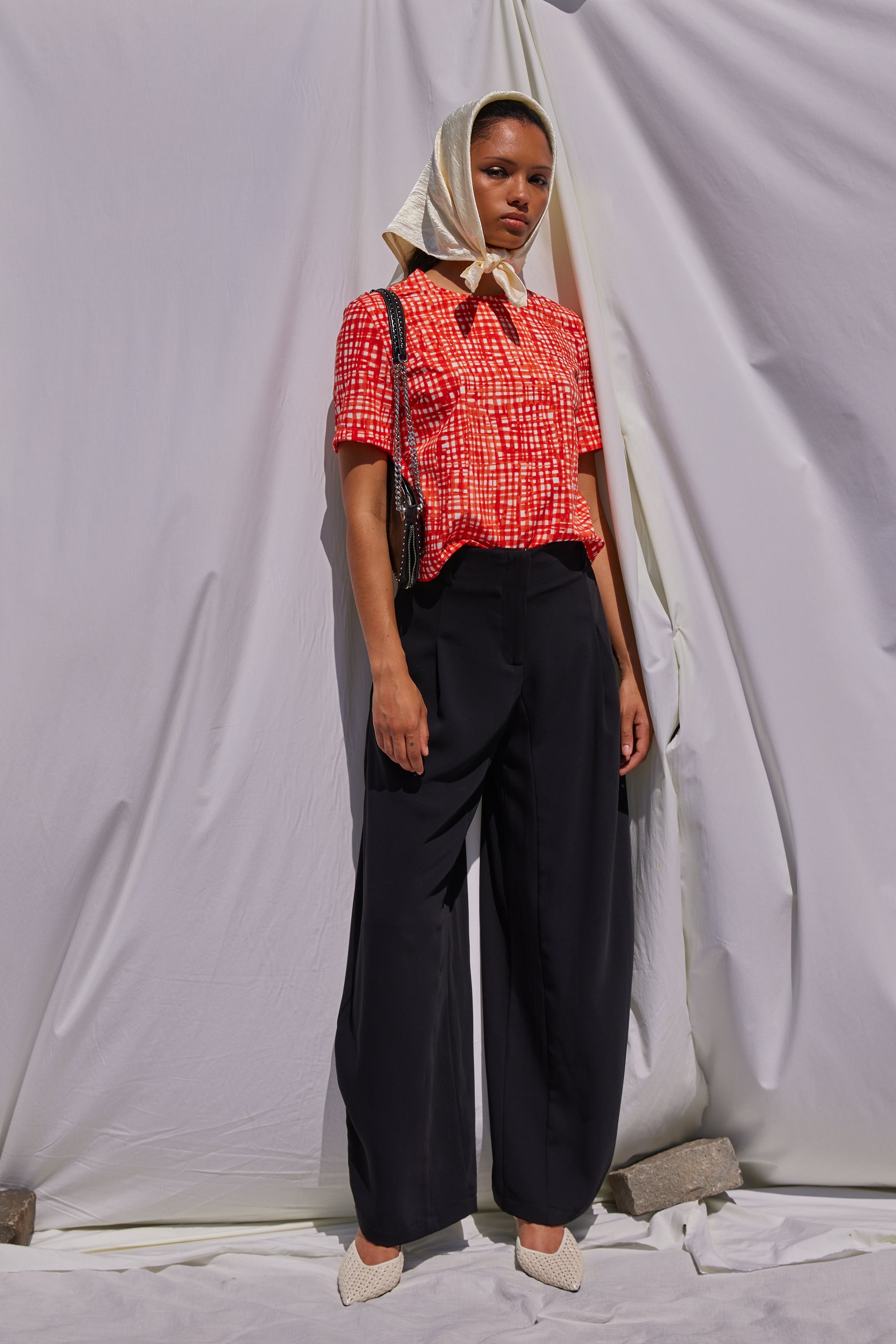 Crop Top in Watercolor Picnic