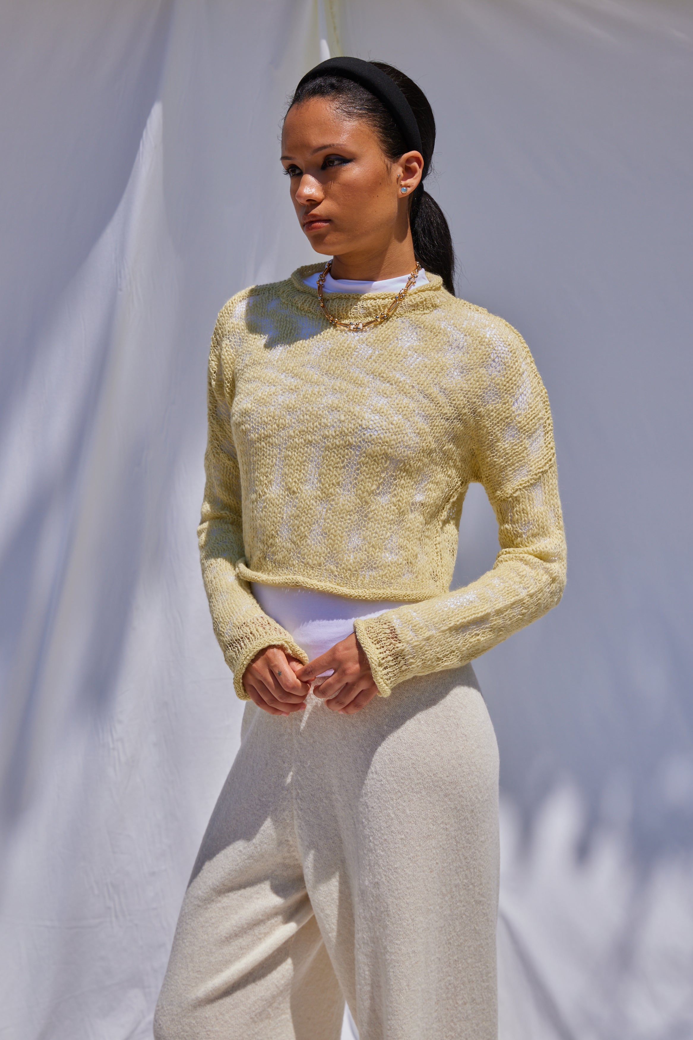 Charlotte Top in Air Knit at Atelier Delphine