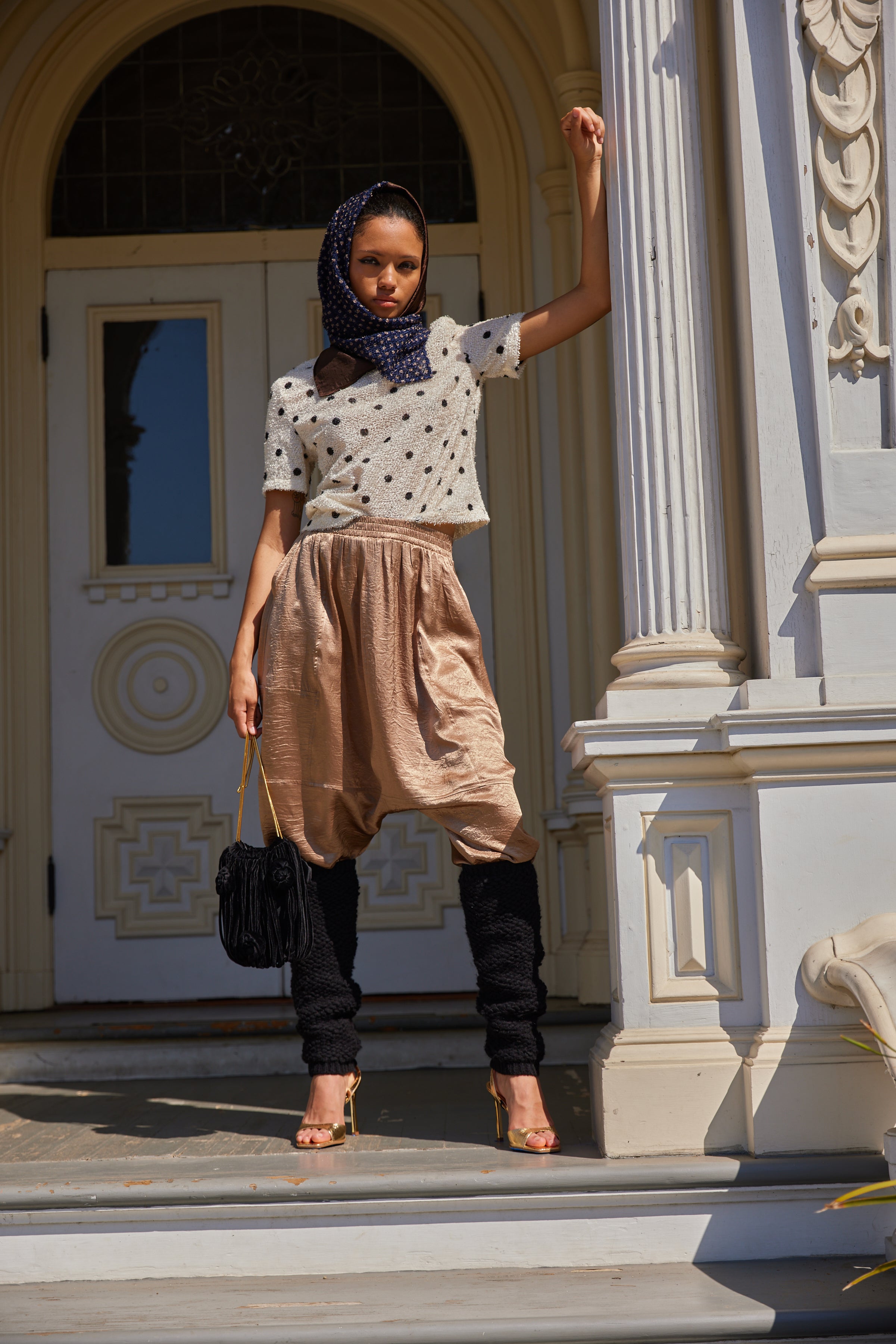 Kiko Pant in Crinkled Satin