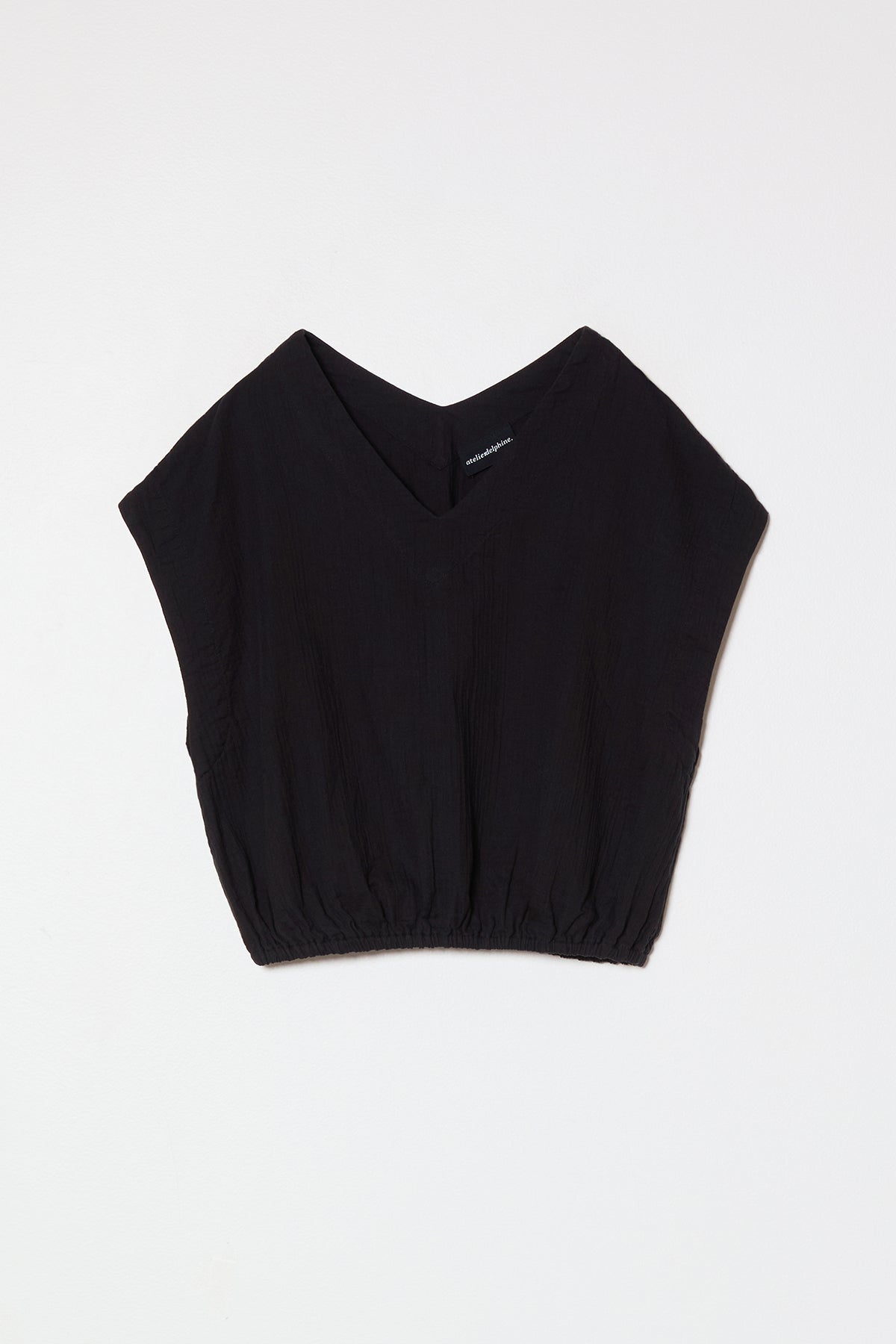 V Neck Danielle Top in Crinkled Gauze