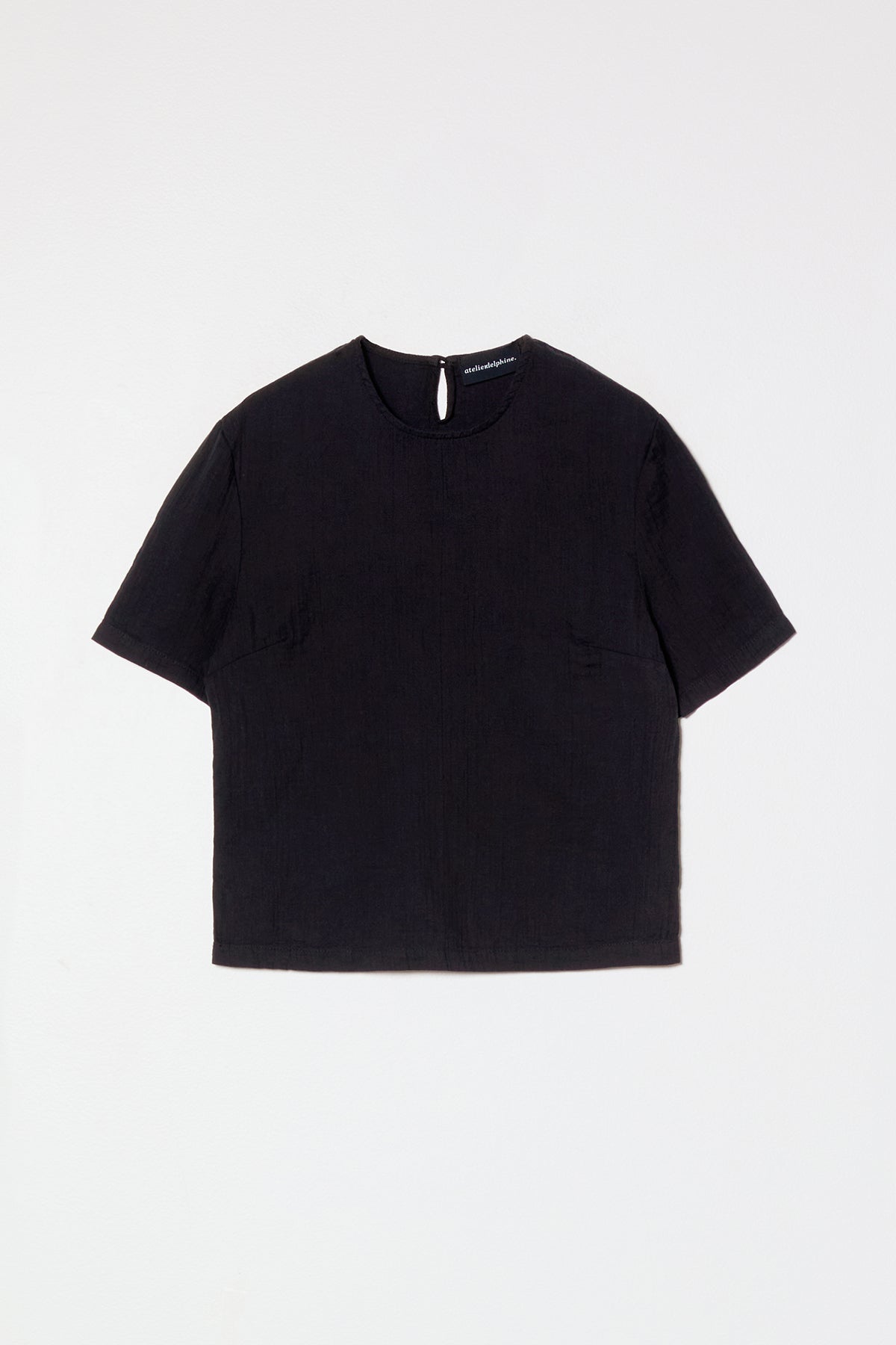 Crop Top in Crinkled Cotton Gauze