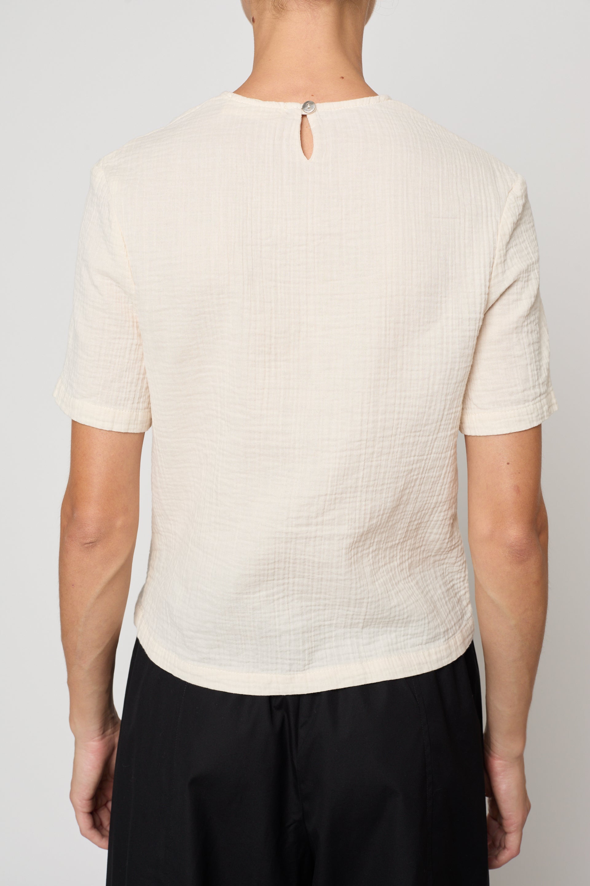 Crop Top in Crinkled Cotton Gauze
