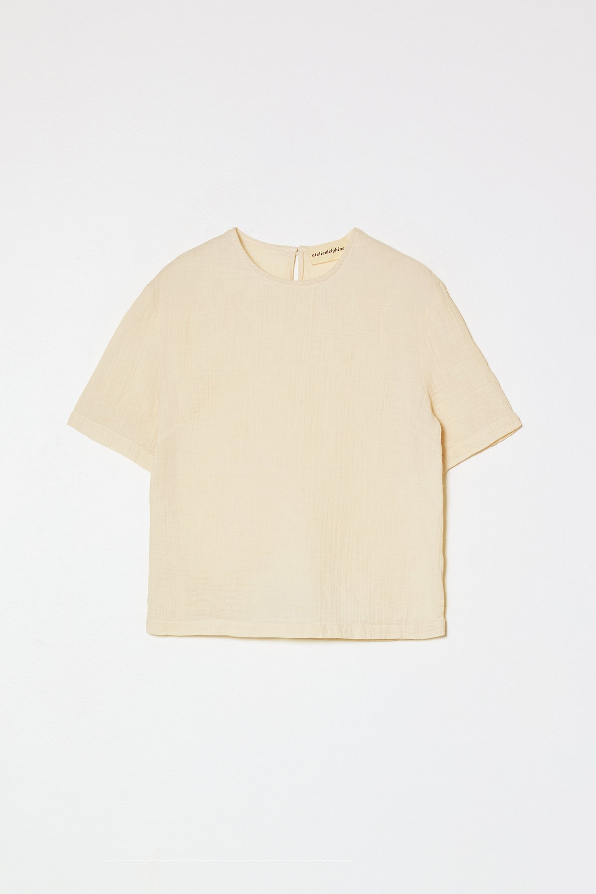 Crop Top in Crinkled Cotton Gauze