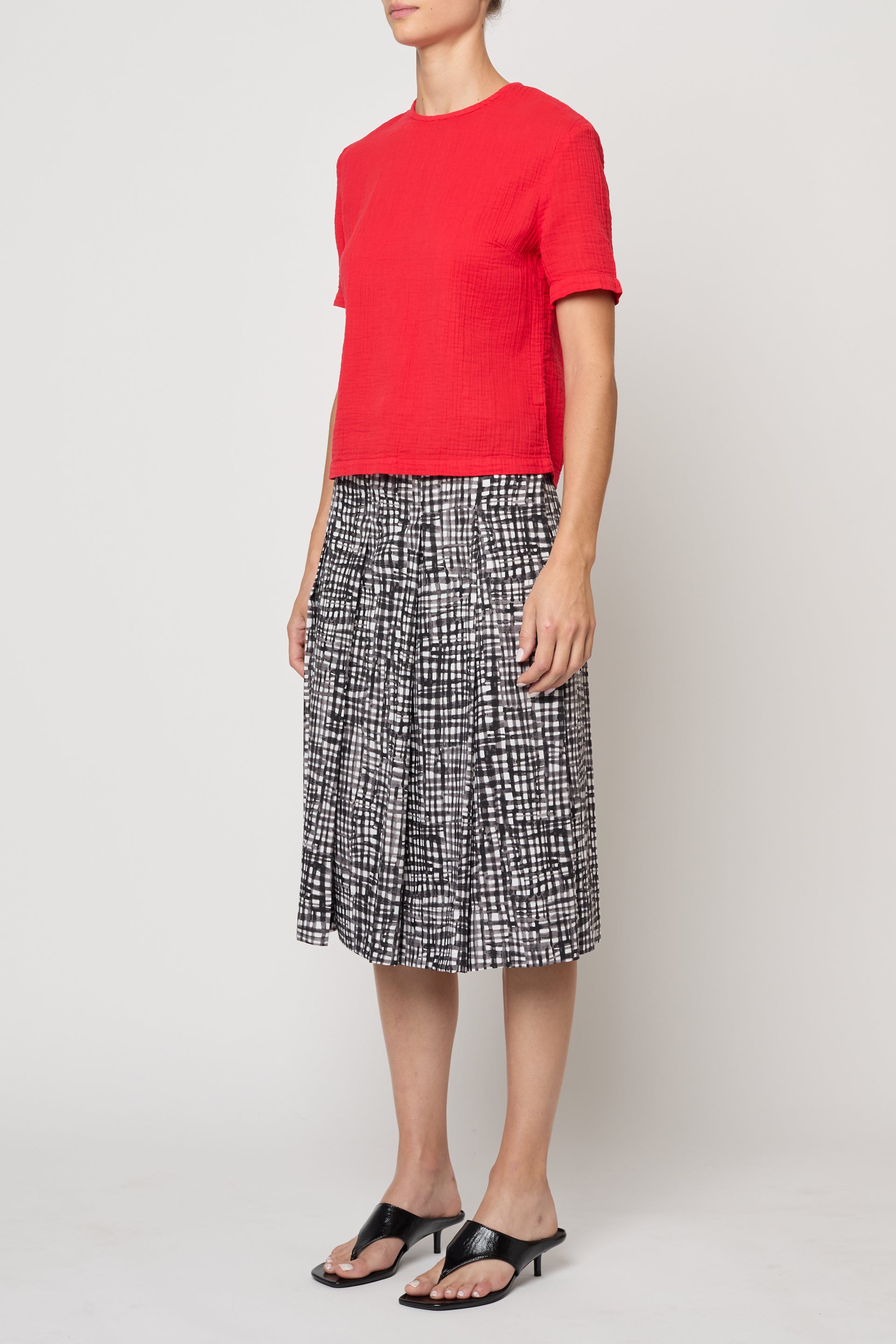 Crop Top in Crinkled Cotton Gauze