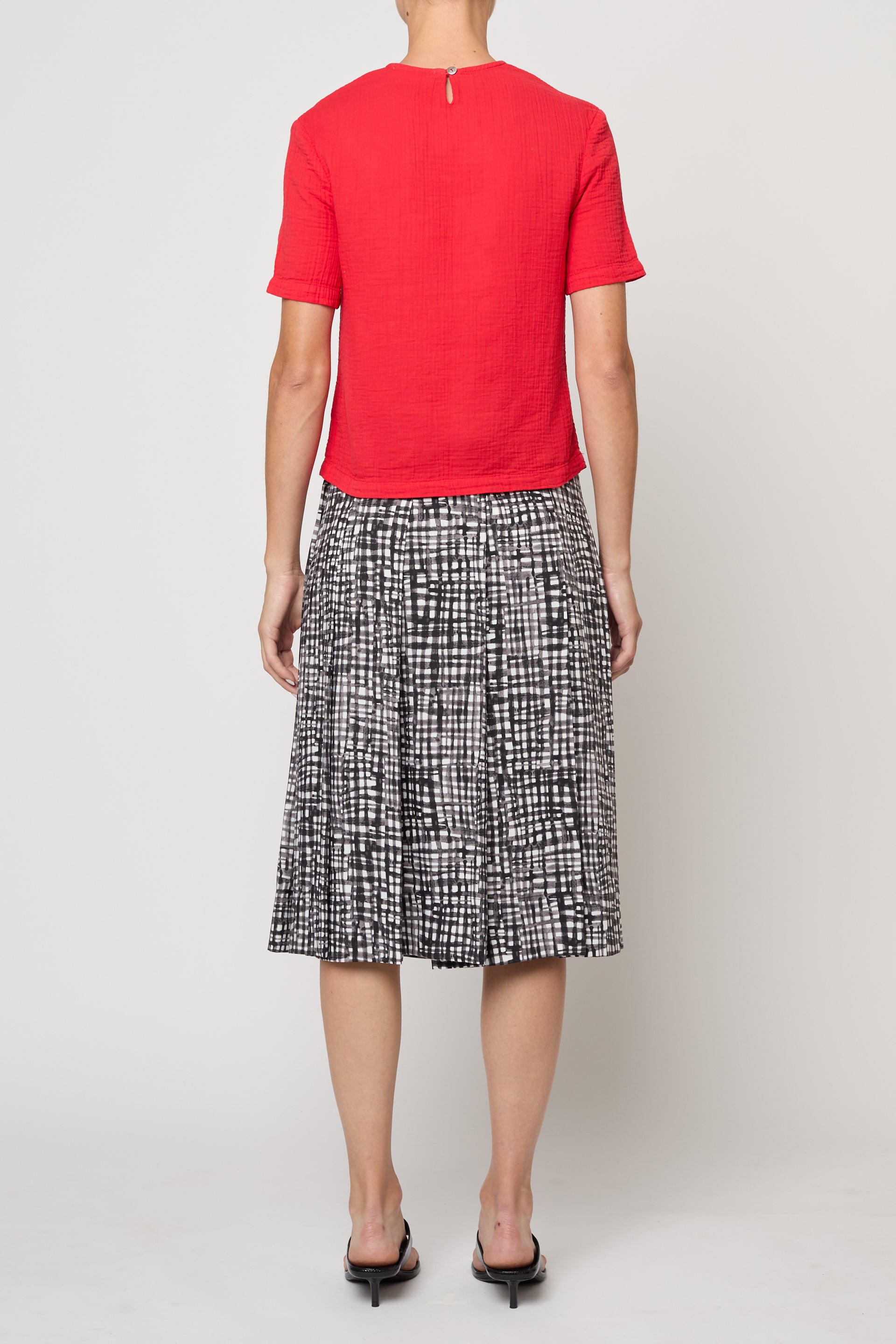 Crop Top in Crinkled Cotton Gauze