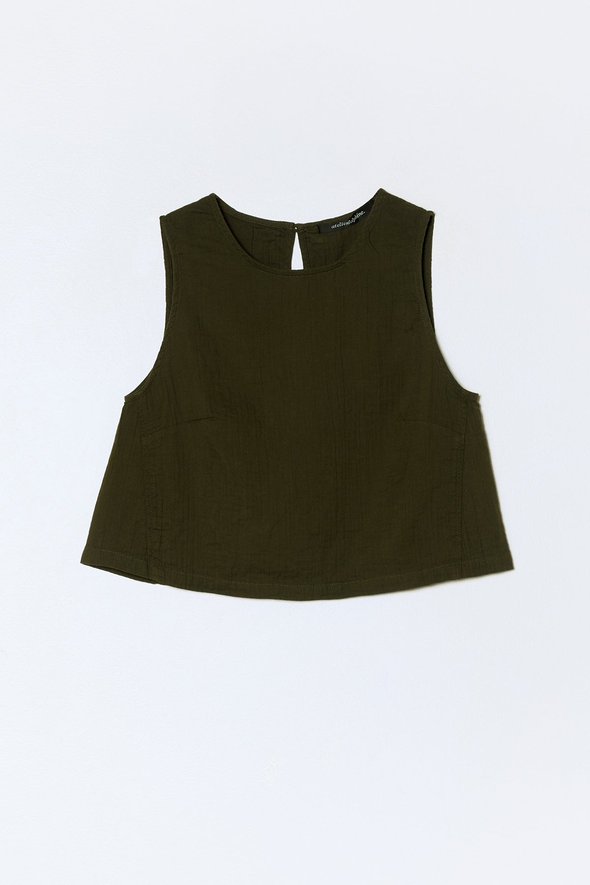 Simple Tank in Crinkled Cotton Gauze