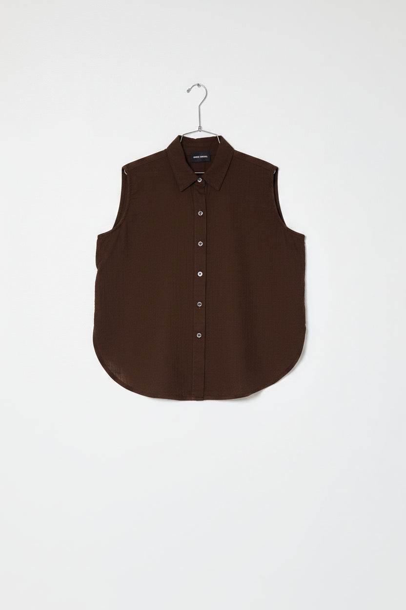 Circle Shirt in Crinkled Cotton