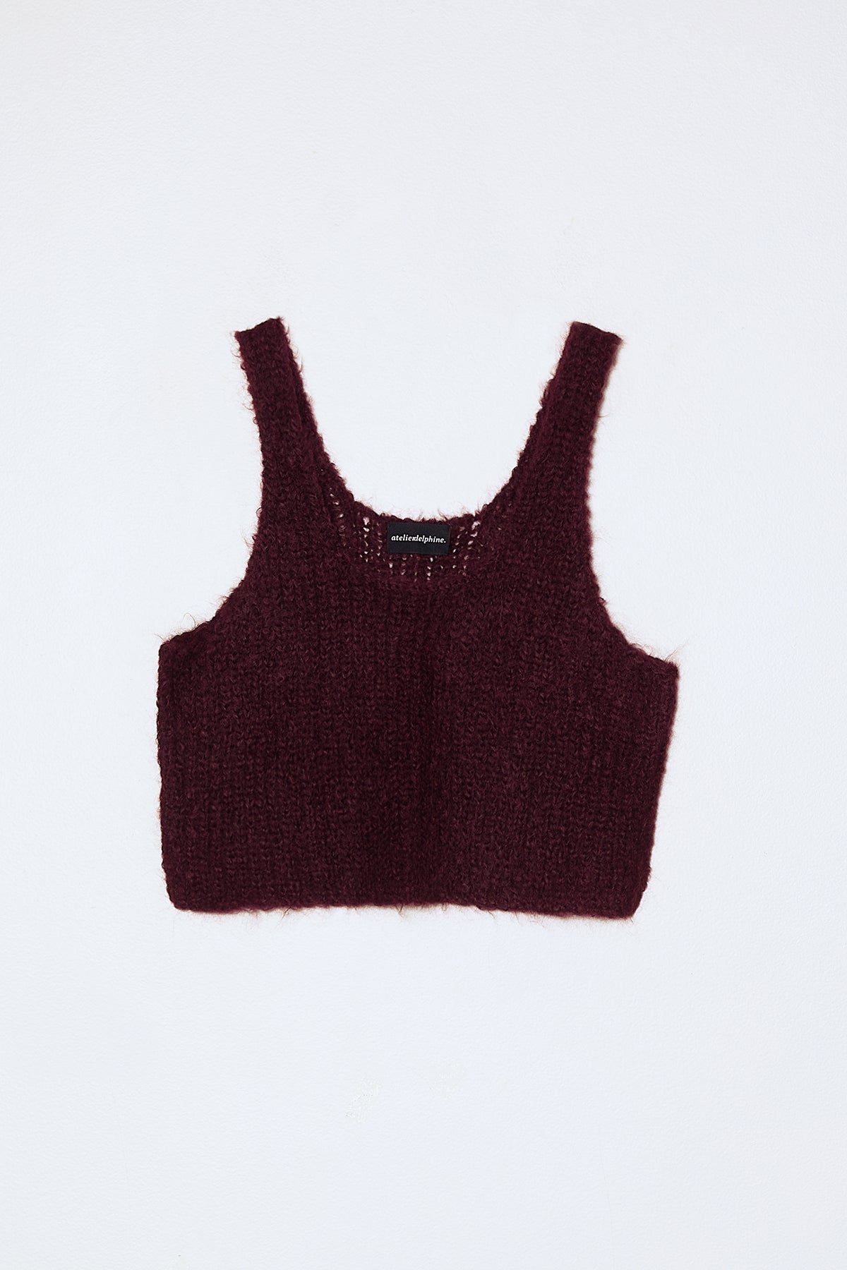 Super Crop Tank in Suri Alpaca - Deep Orchid