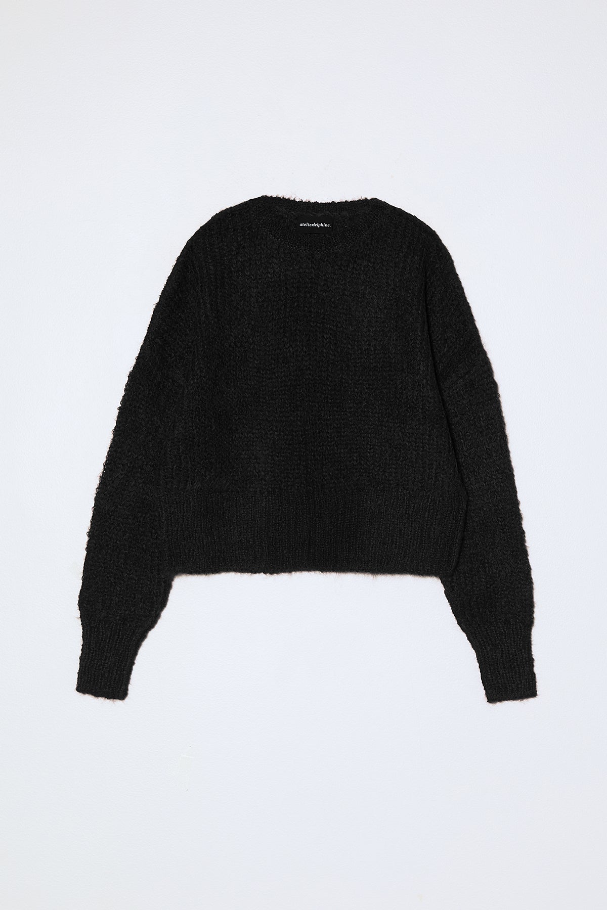 Bailey Top in Suri Alpaca - Black
