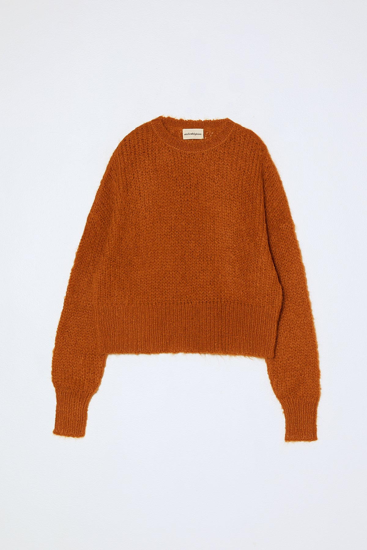 Bailey Top in Suri Alpaca - Burnt Orange
