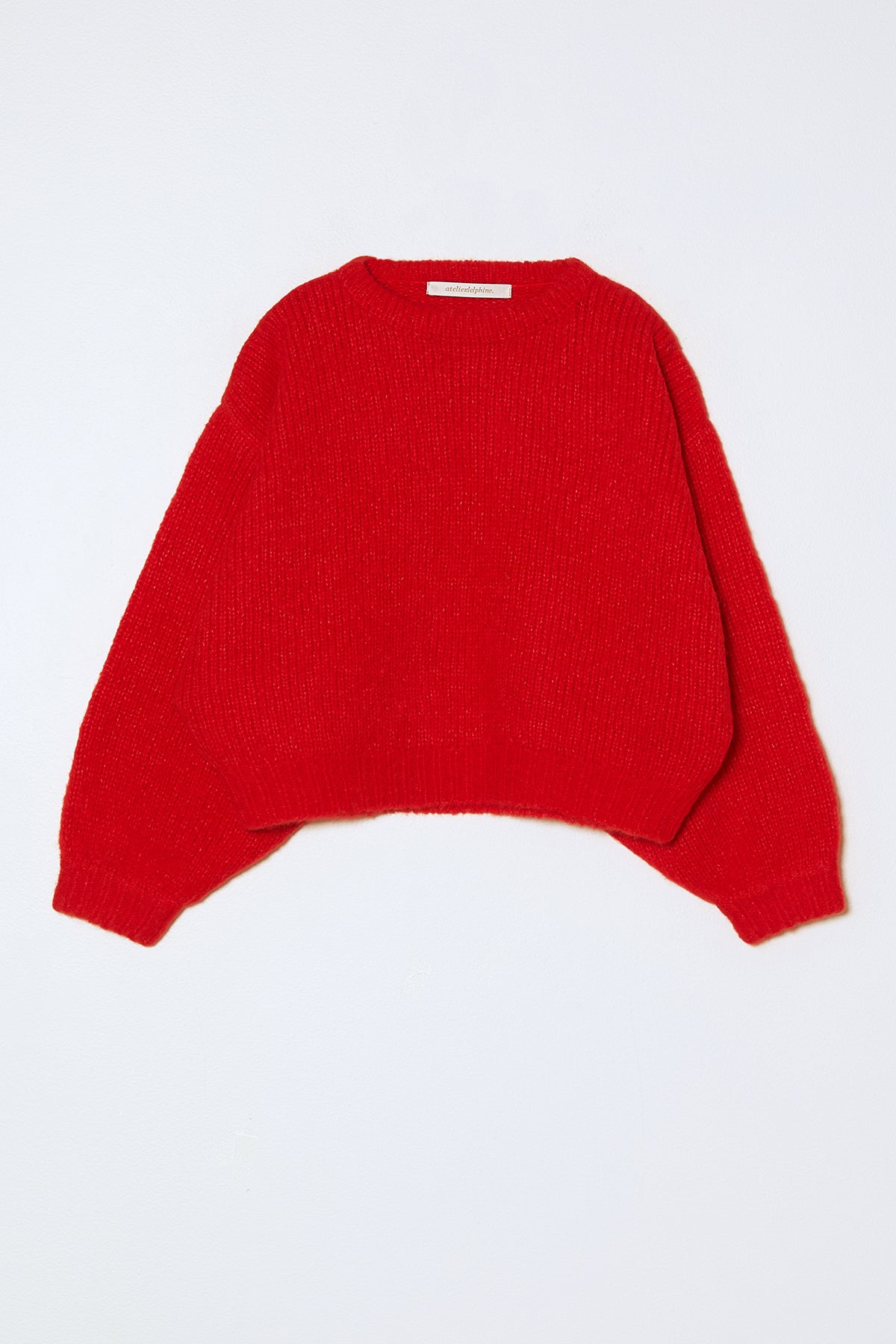 Balloon Sleeve Sweater in Supreme Alpaca - Coral