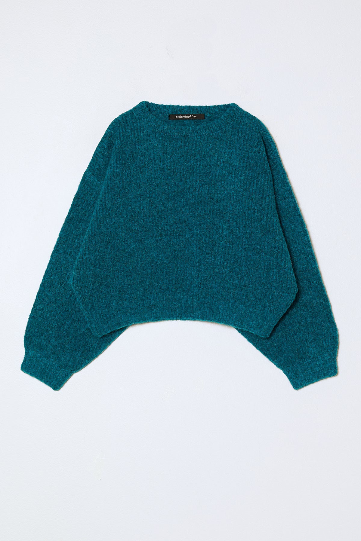 Balloon Sleeve Sweater in Supreme Alpaca - Teal