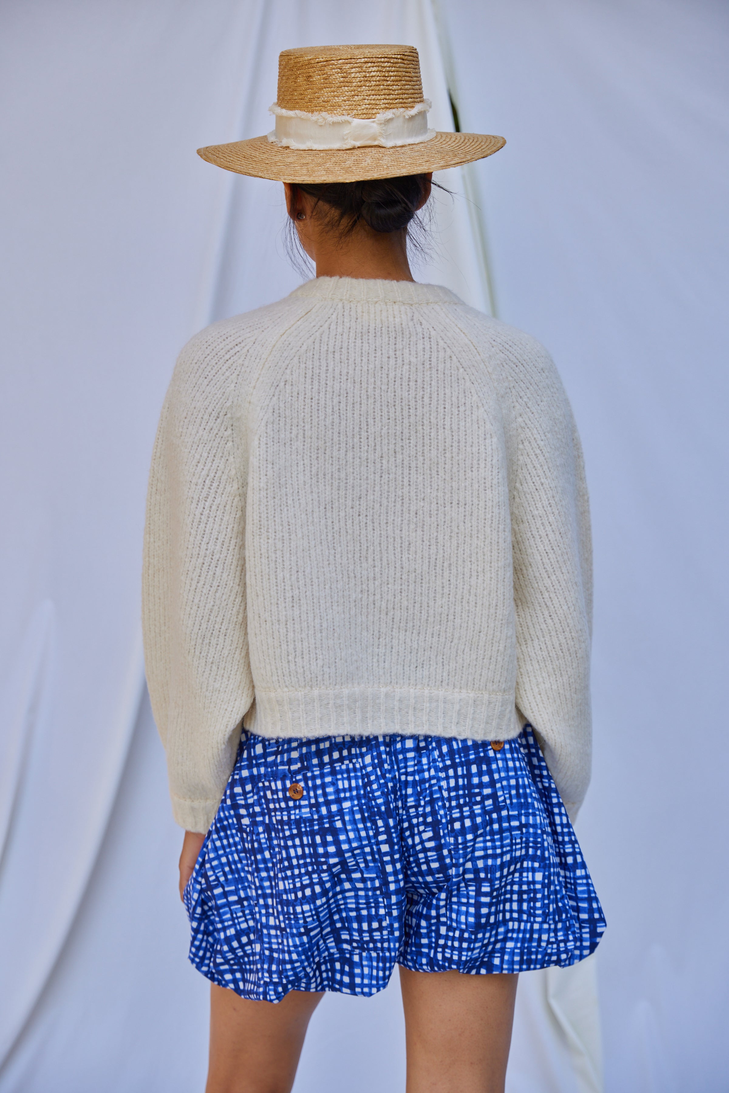 Balloon Sleeve Sweater with Braids at Atelier Delphine