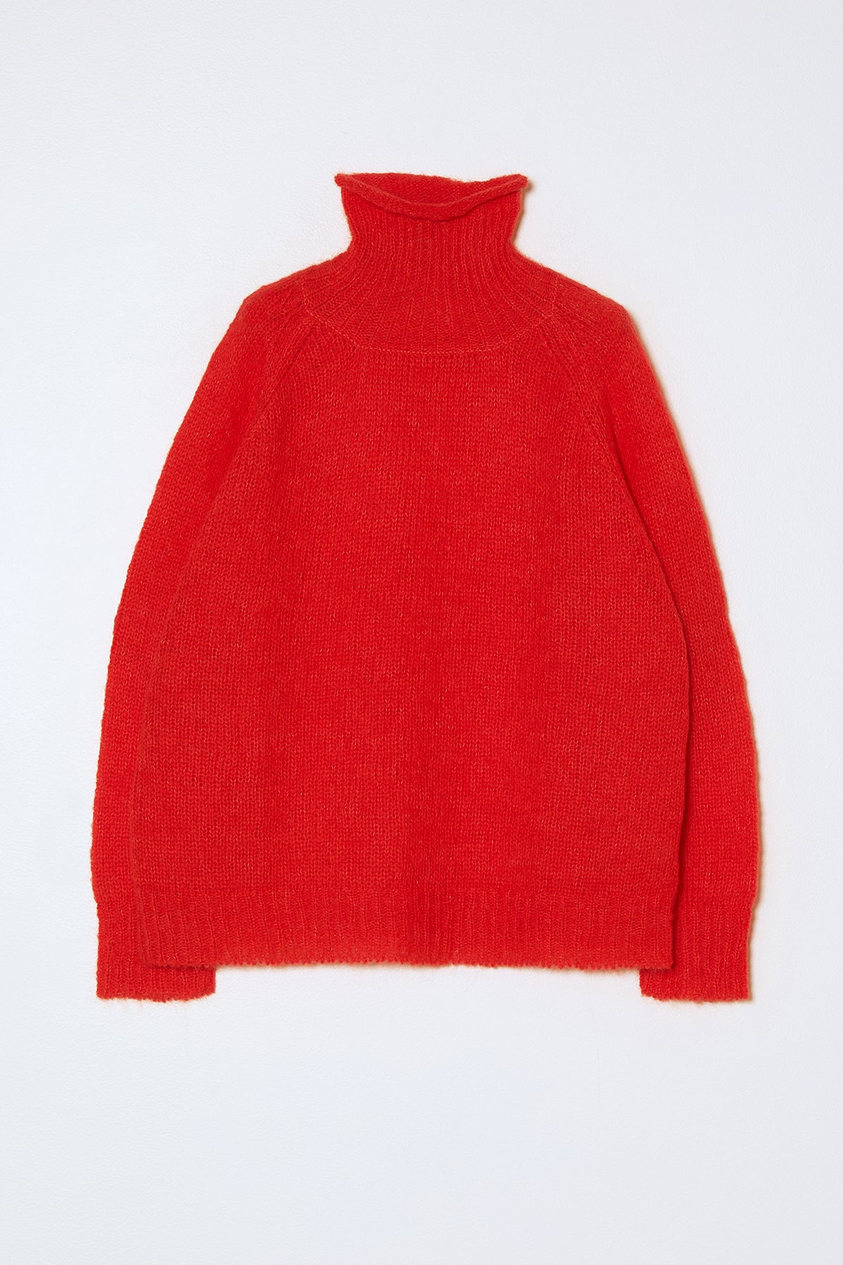Vasilisa Airy Turtleneck Sweater in Soft Alpaca - Coral