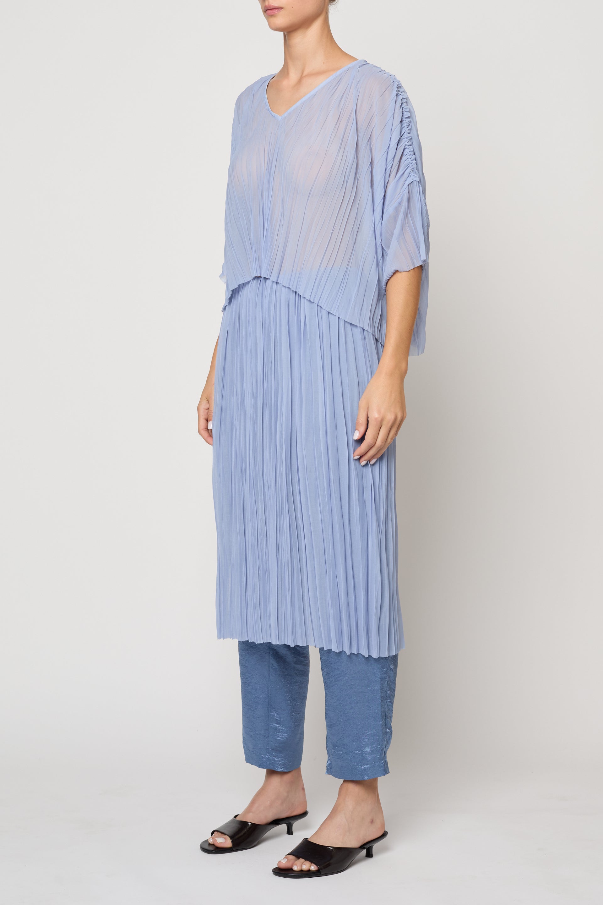 Skirt Pant in Random Pleats Chiffon