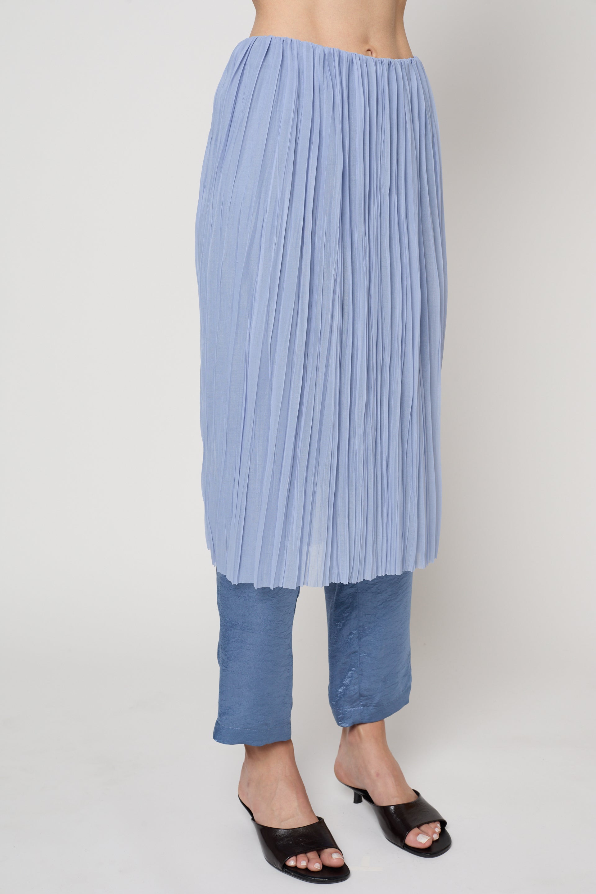 Skirt Pant in Random Pleats Chiffon