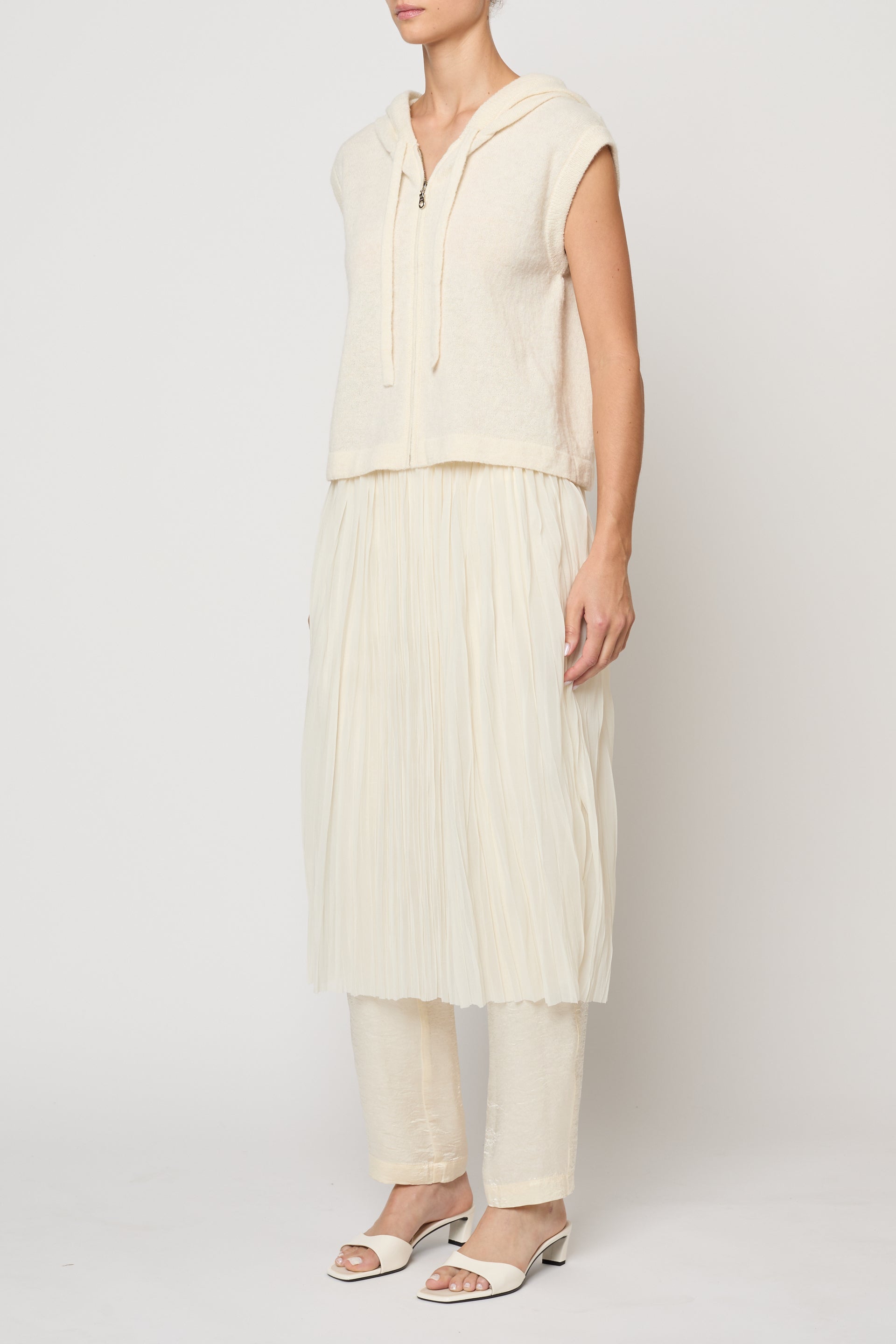 Skirt Pant in Random Pleats Chiffon