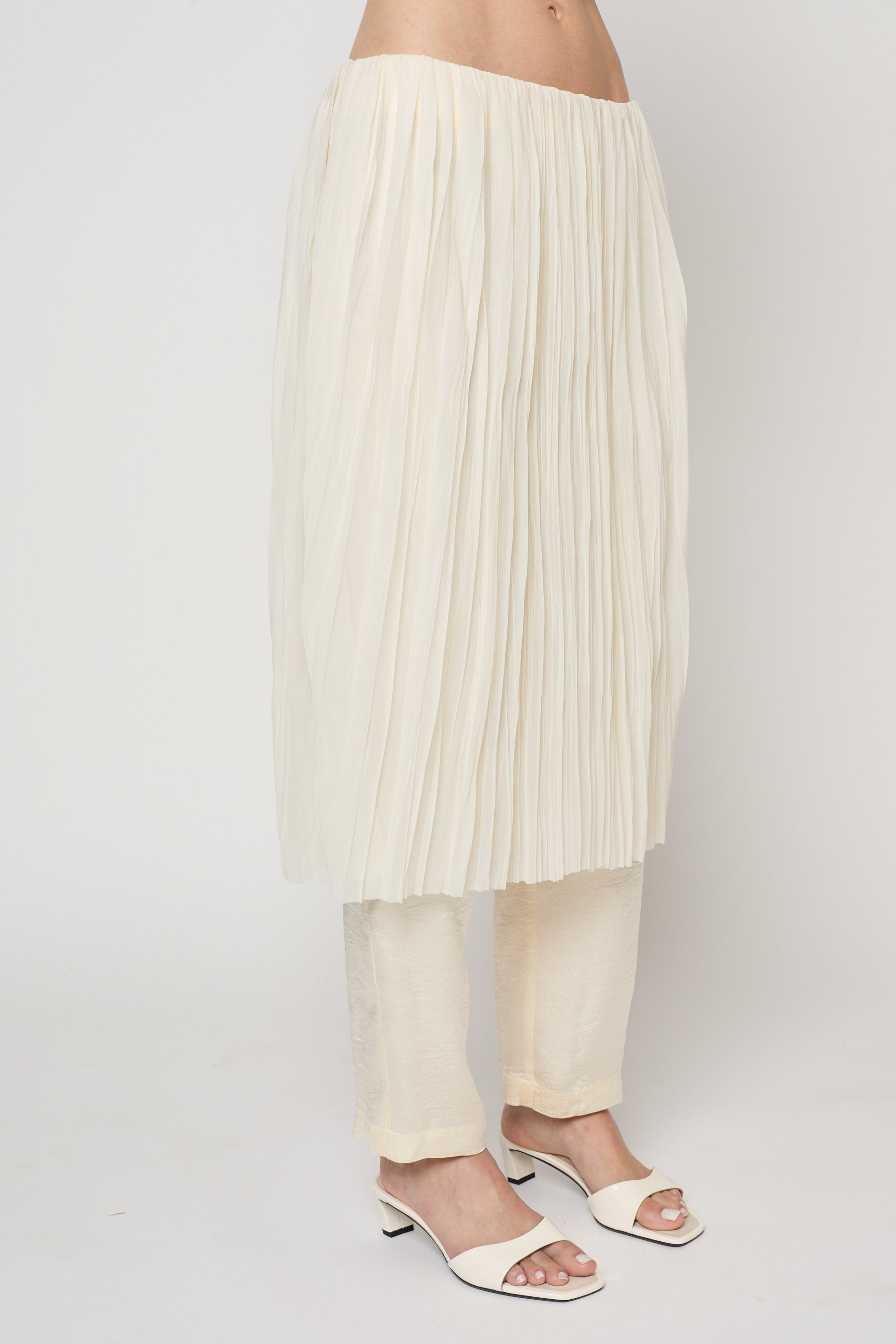 Skirt Pant in Random Pleats Chiffon
