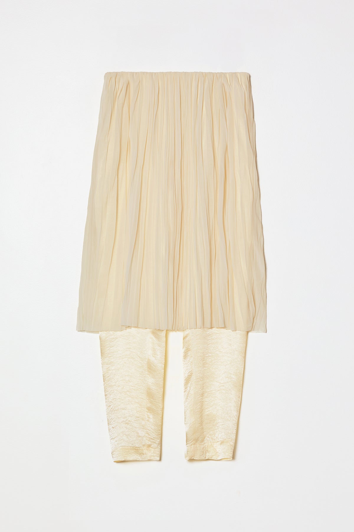 Skirt Pant in Random Pleats Chiffon