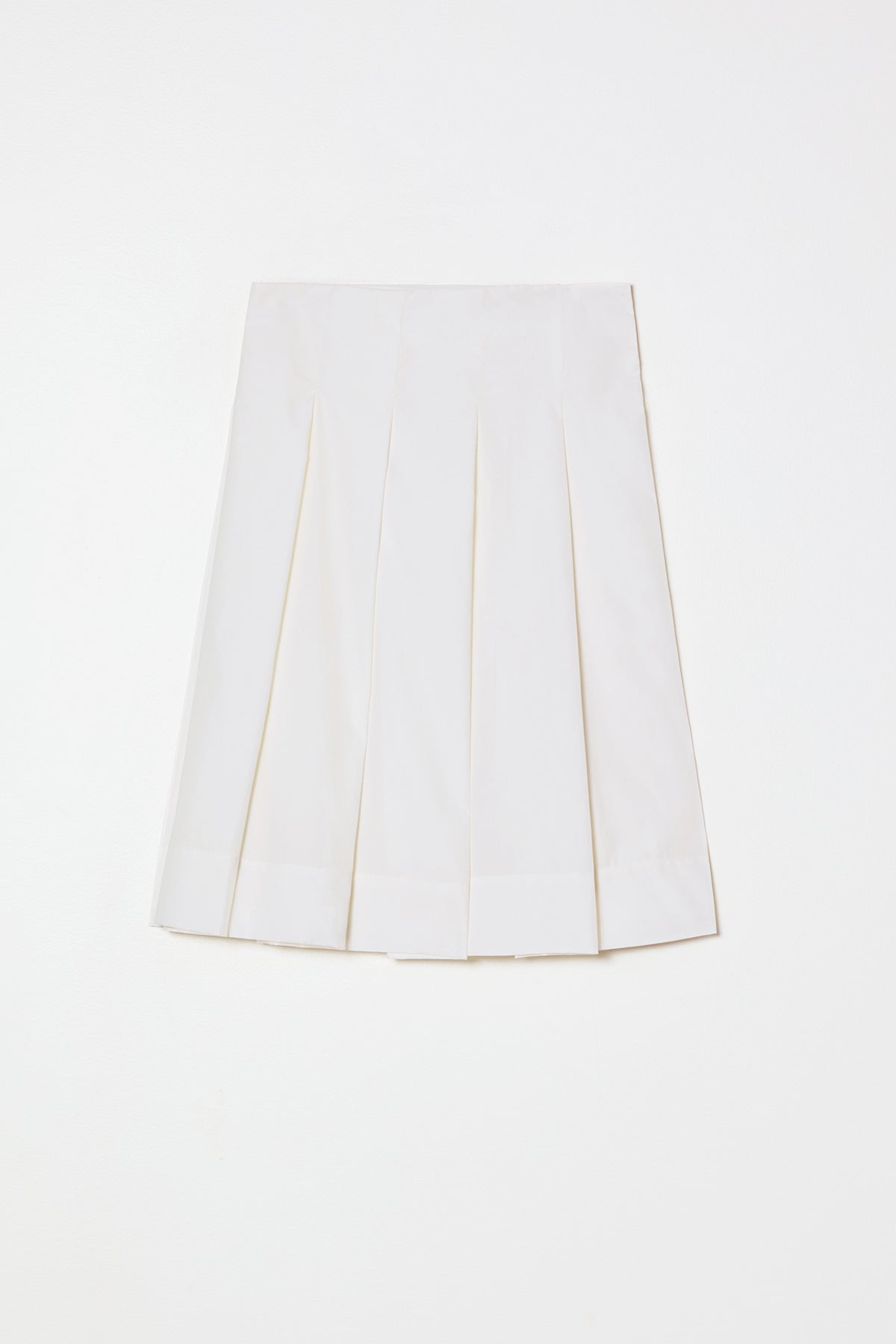 Pleat Skirt in Pima Cotton Poplin