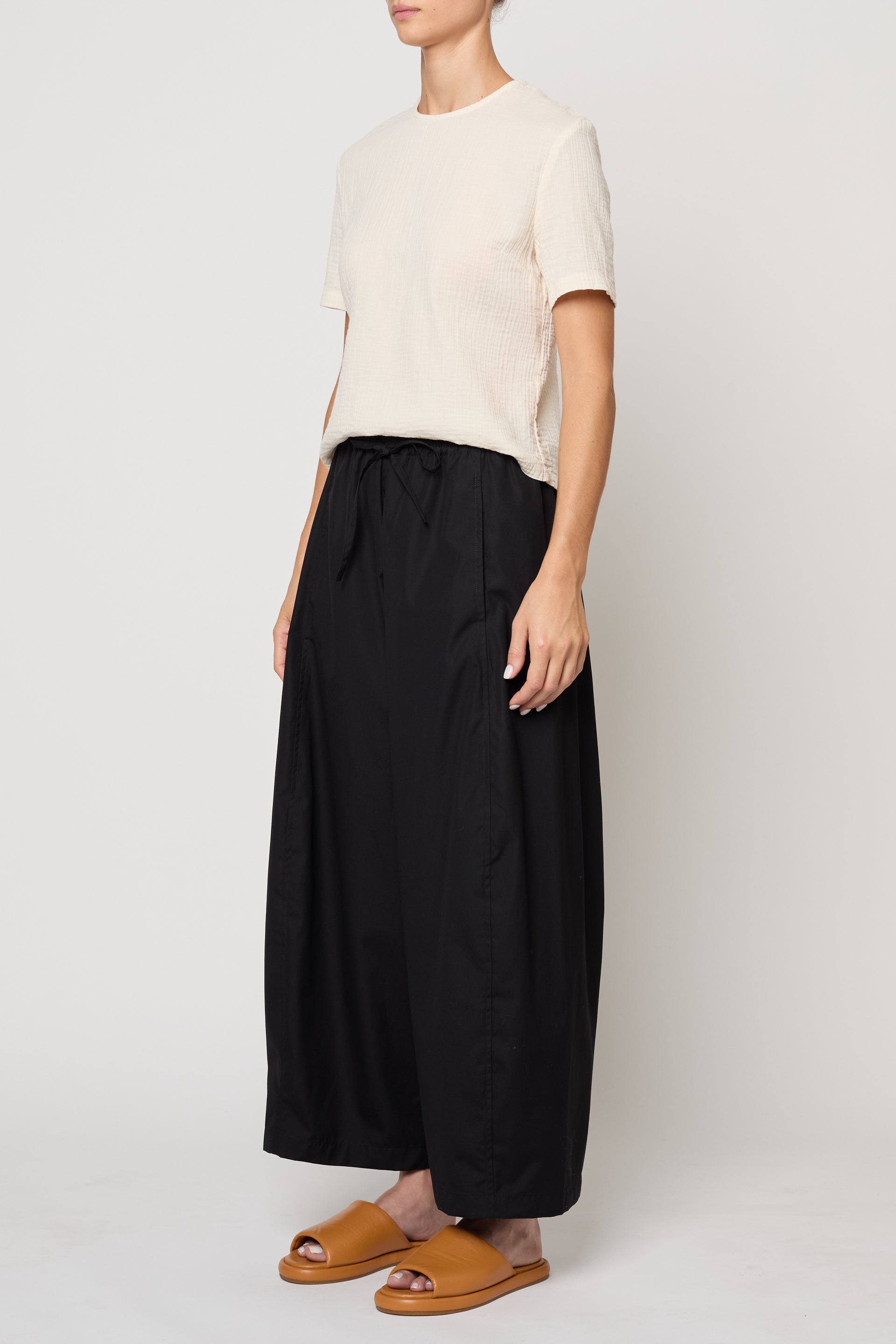 Typewriter Barrel Pant in Pima Cotton Poplin
