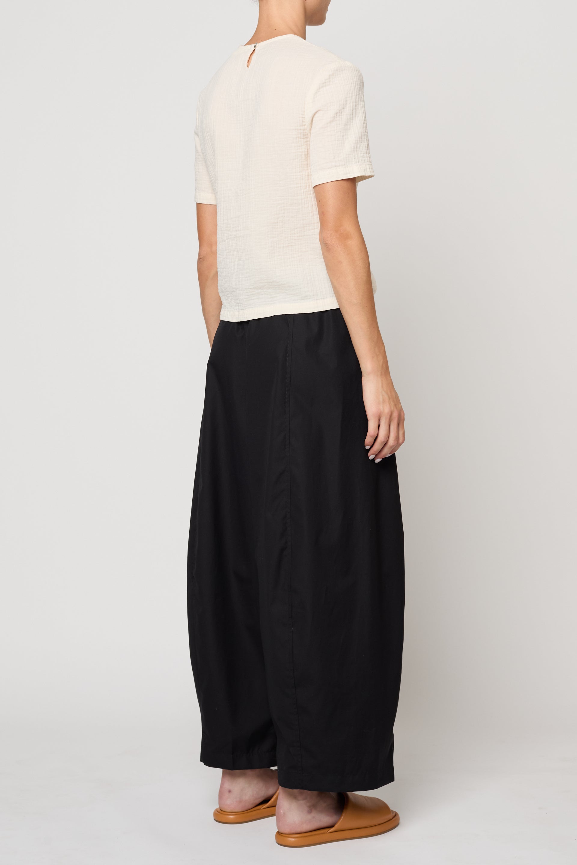 Typewriter Barrel Pant in Pima Cotton Poplin