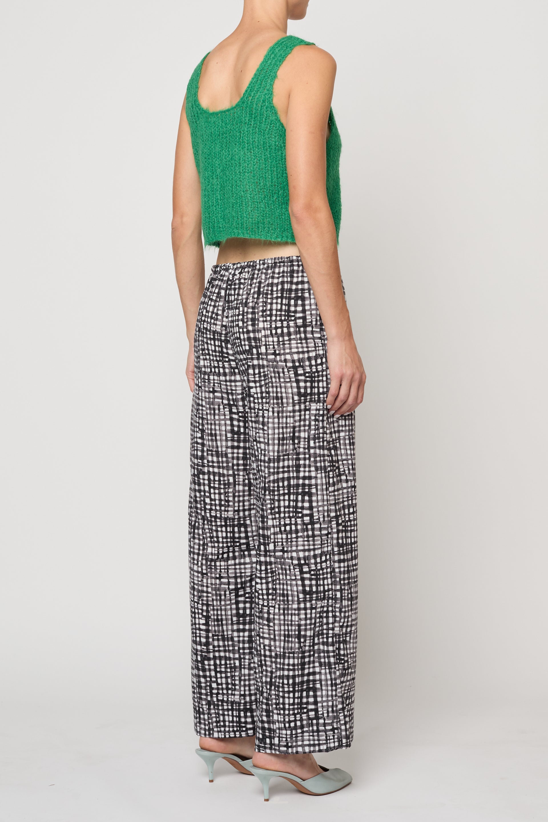 Track Trouser in Watercolor Gingham