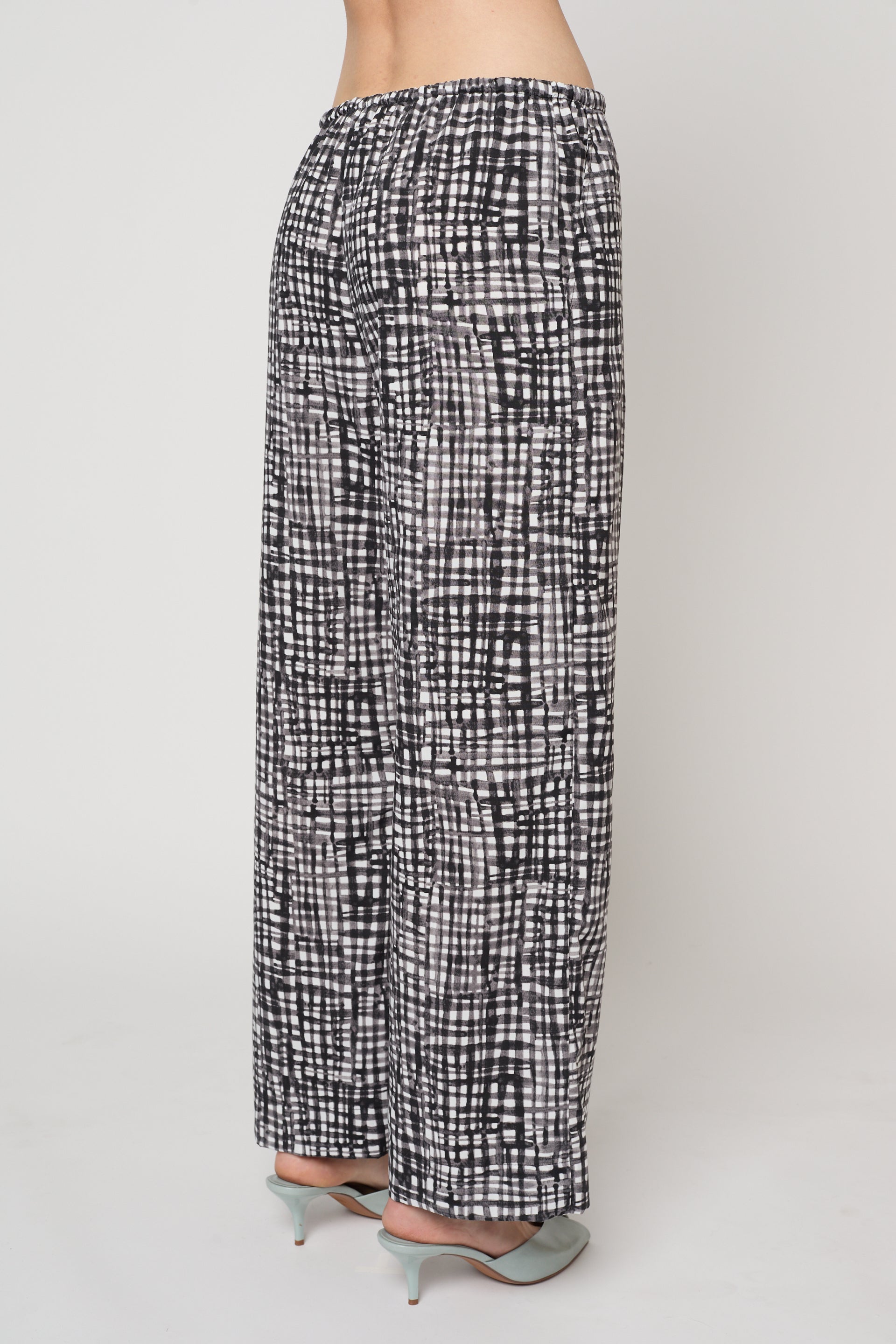 Track Trouser in Watercolor Gingham