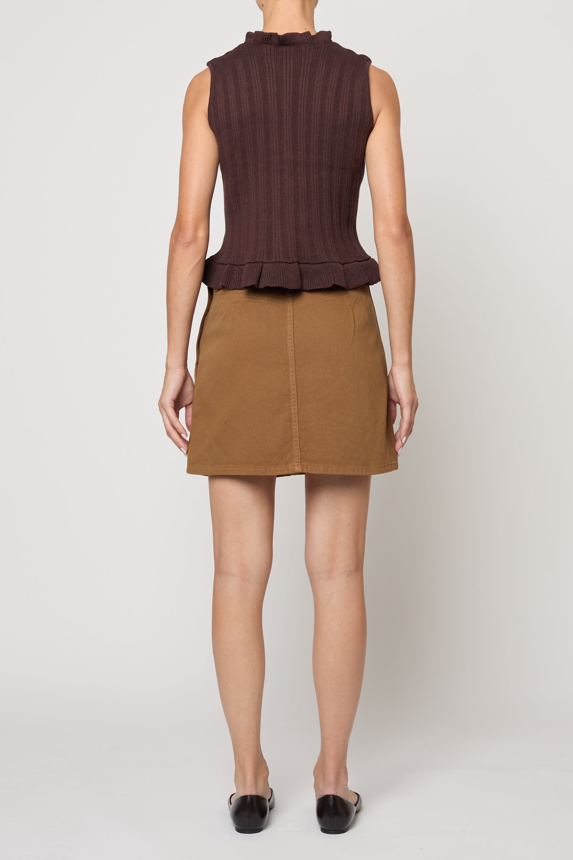 Erin Mini Skirt in Twill