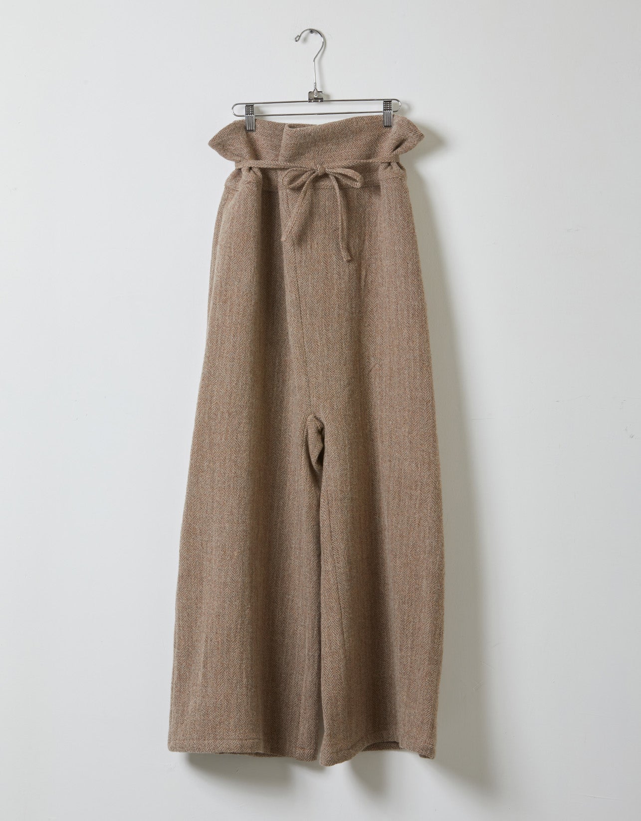 Asfi Pant in Wool Herringbone gauze