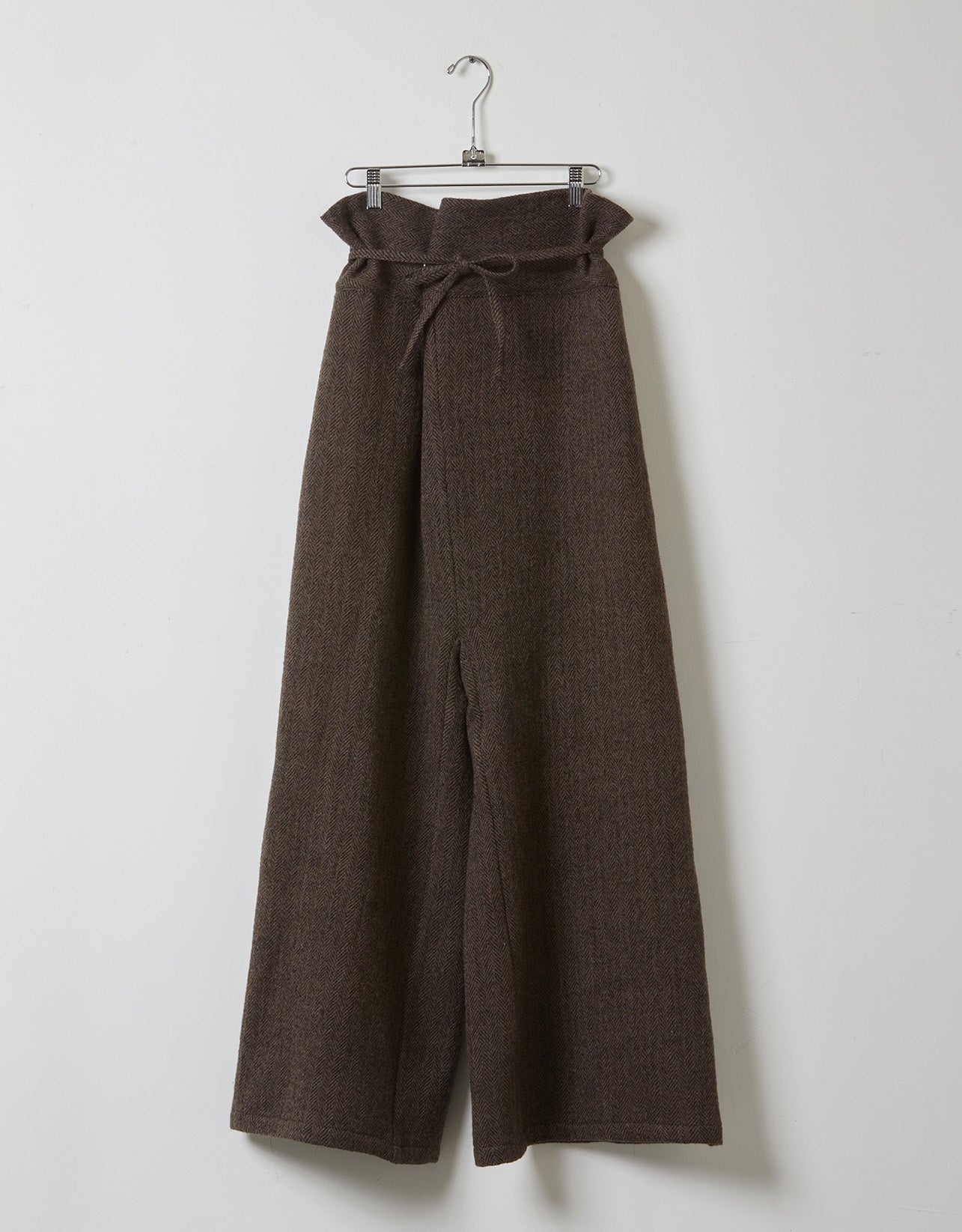Asfi Pant in Wool Herringbone gauze