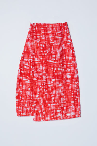 Twisted Balloon Skirt in Watercolor Picnic