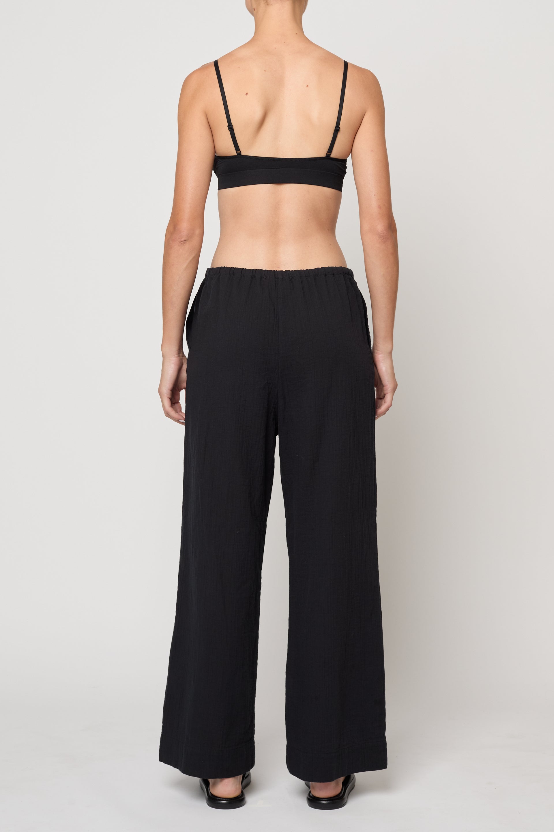 Drawstring Pant in Crinkled Gauze