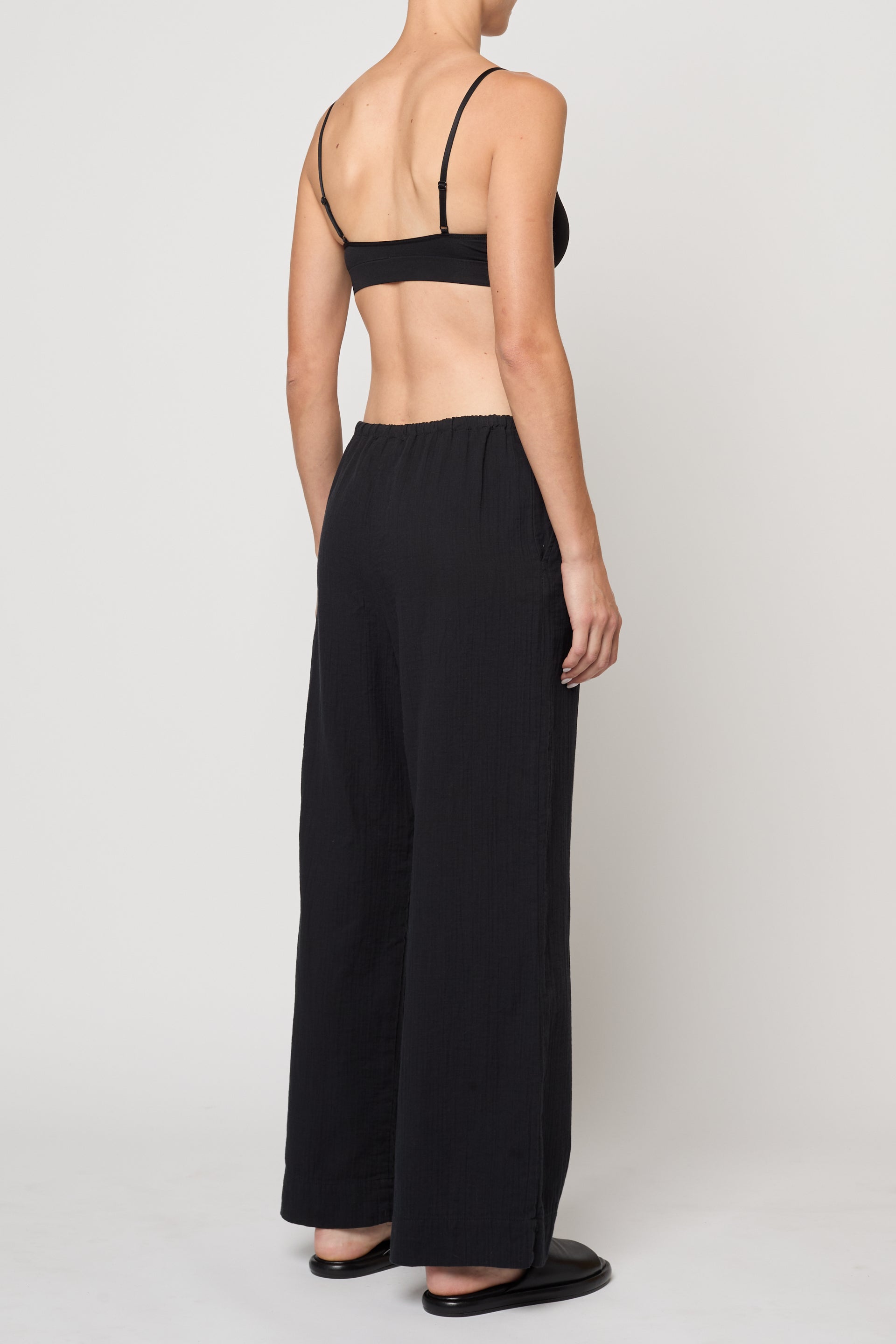 Drawstring Pant in Crinkled Gauze