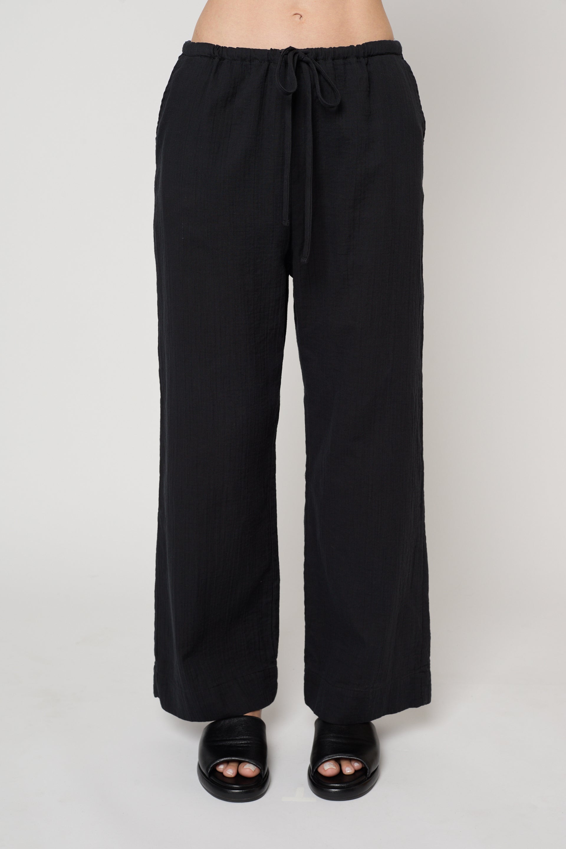 Drawstring Pant in Crinkled Gauze