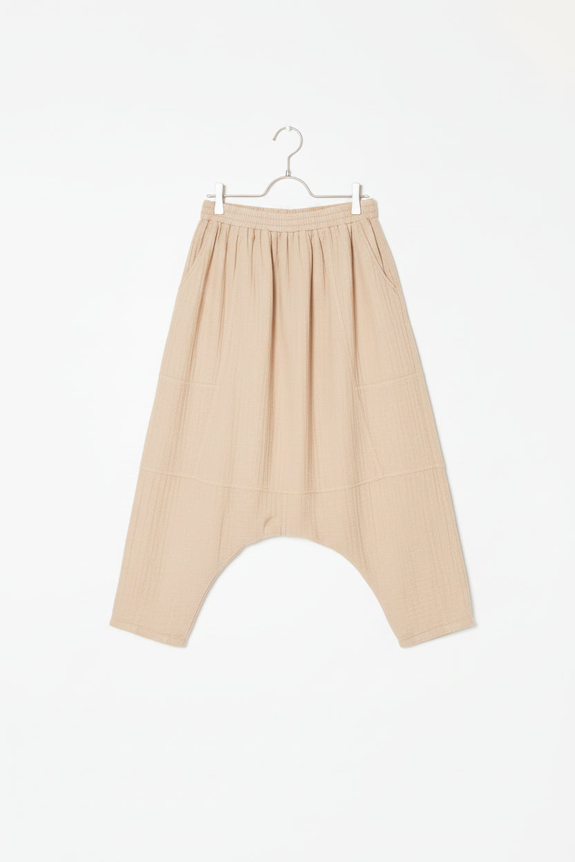 しわ加工コットンのキコパンツ