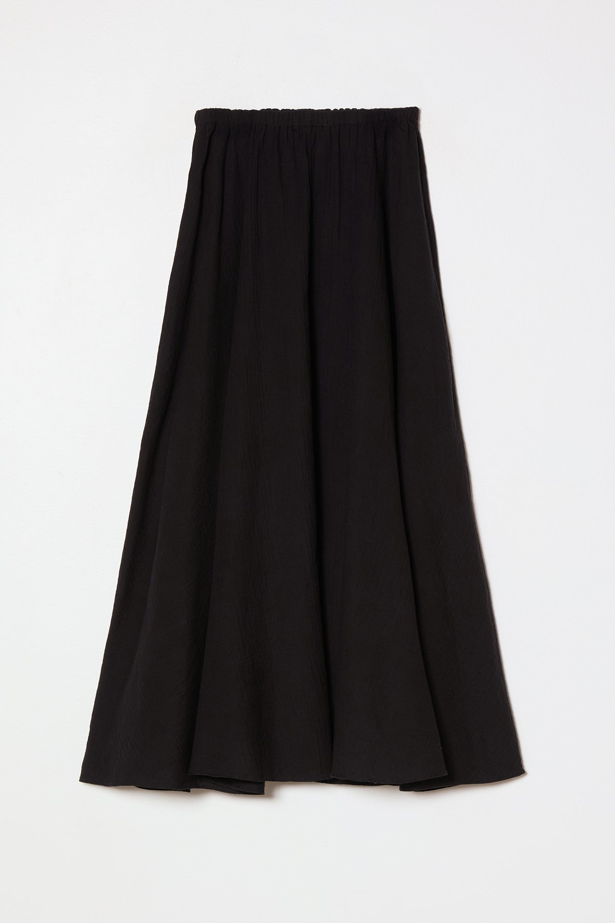 Pull On Skirt in Crinkled Cotton Gauze