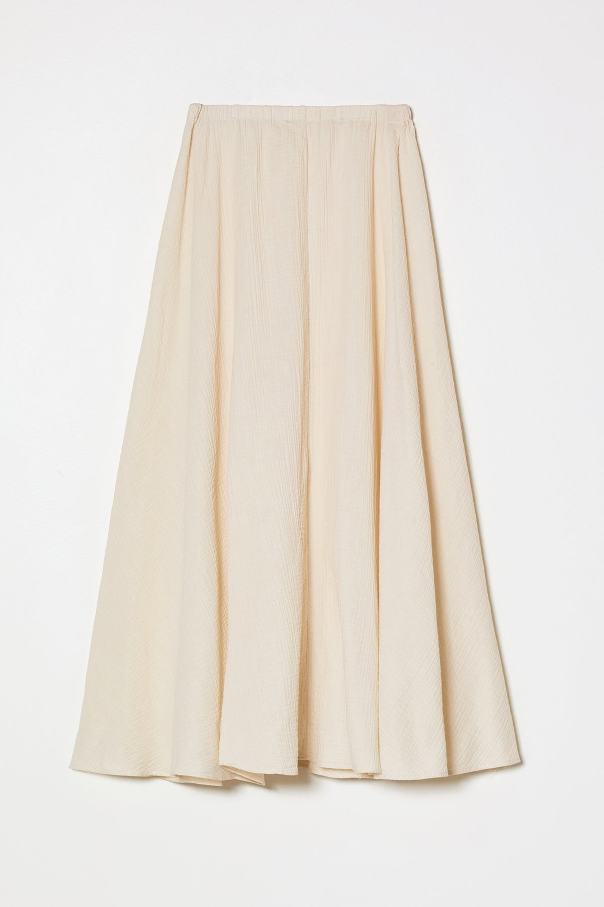 Pull On Skirt in Crinkled Cotton Gauze
