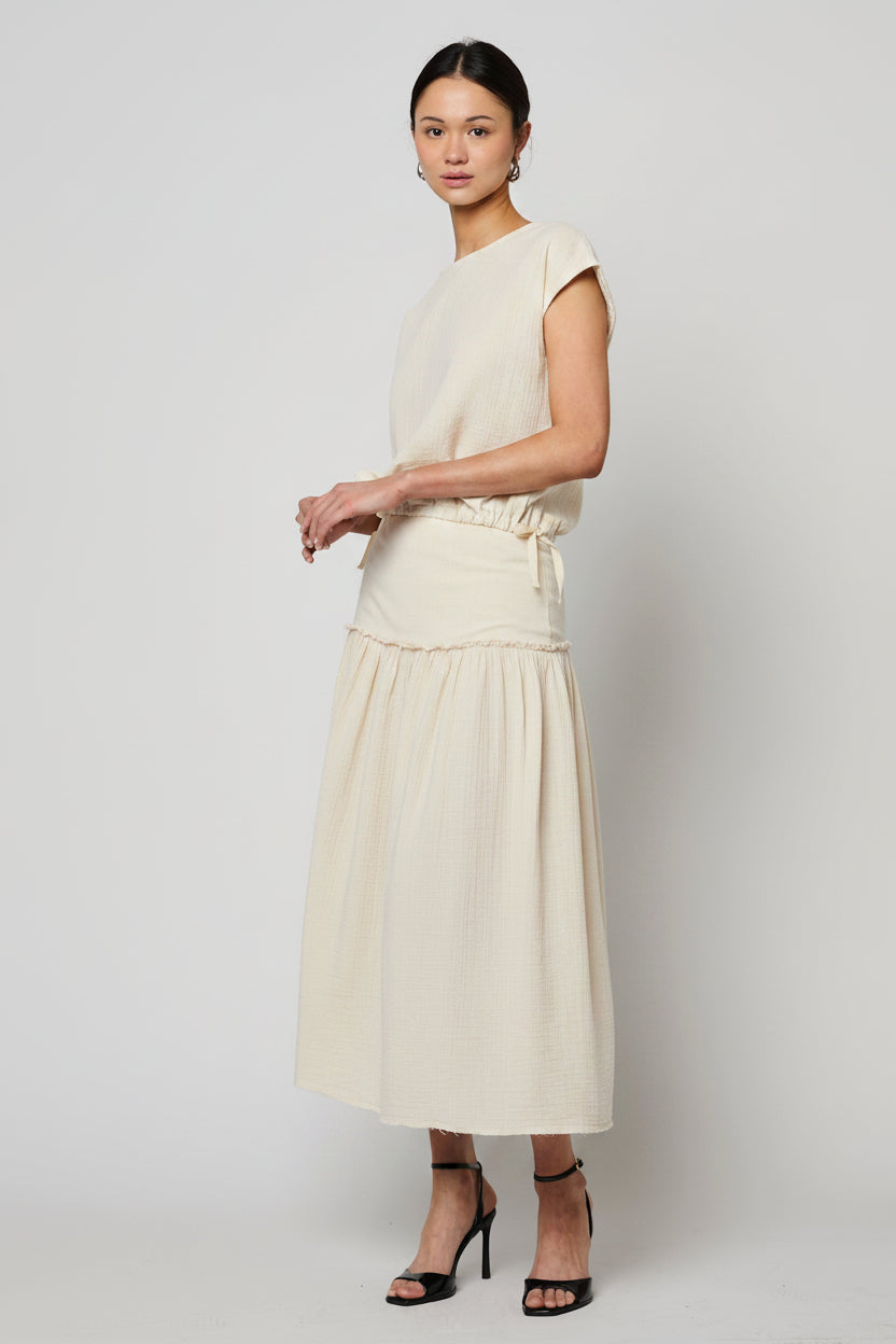 Sloane Skirt in Crinkled Cotton