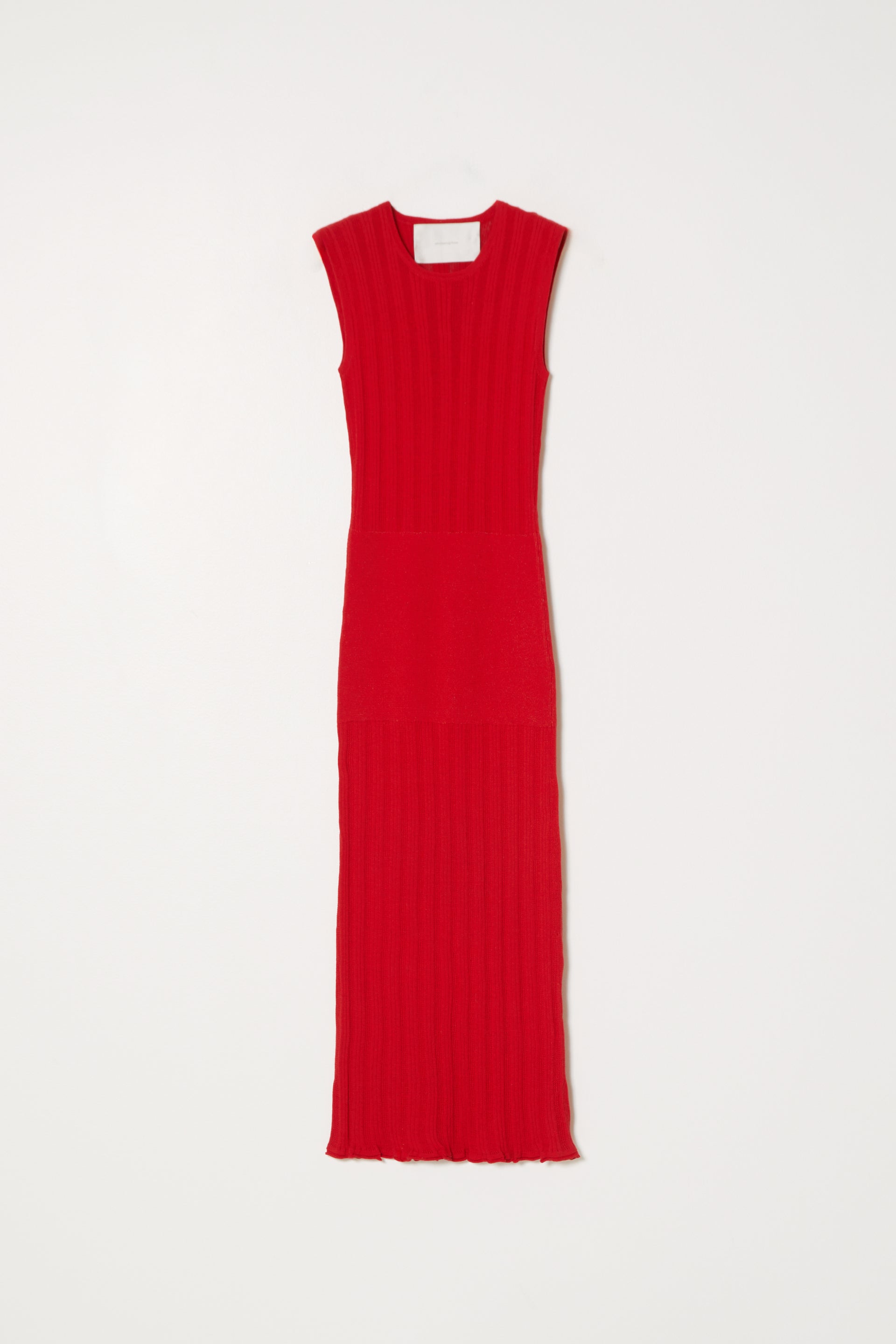 red pointelle dress Monte Carlo Muse Pointelle Knit Maxi Dress L / red