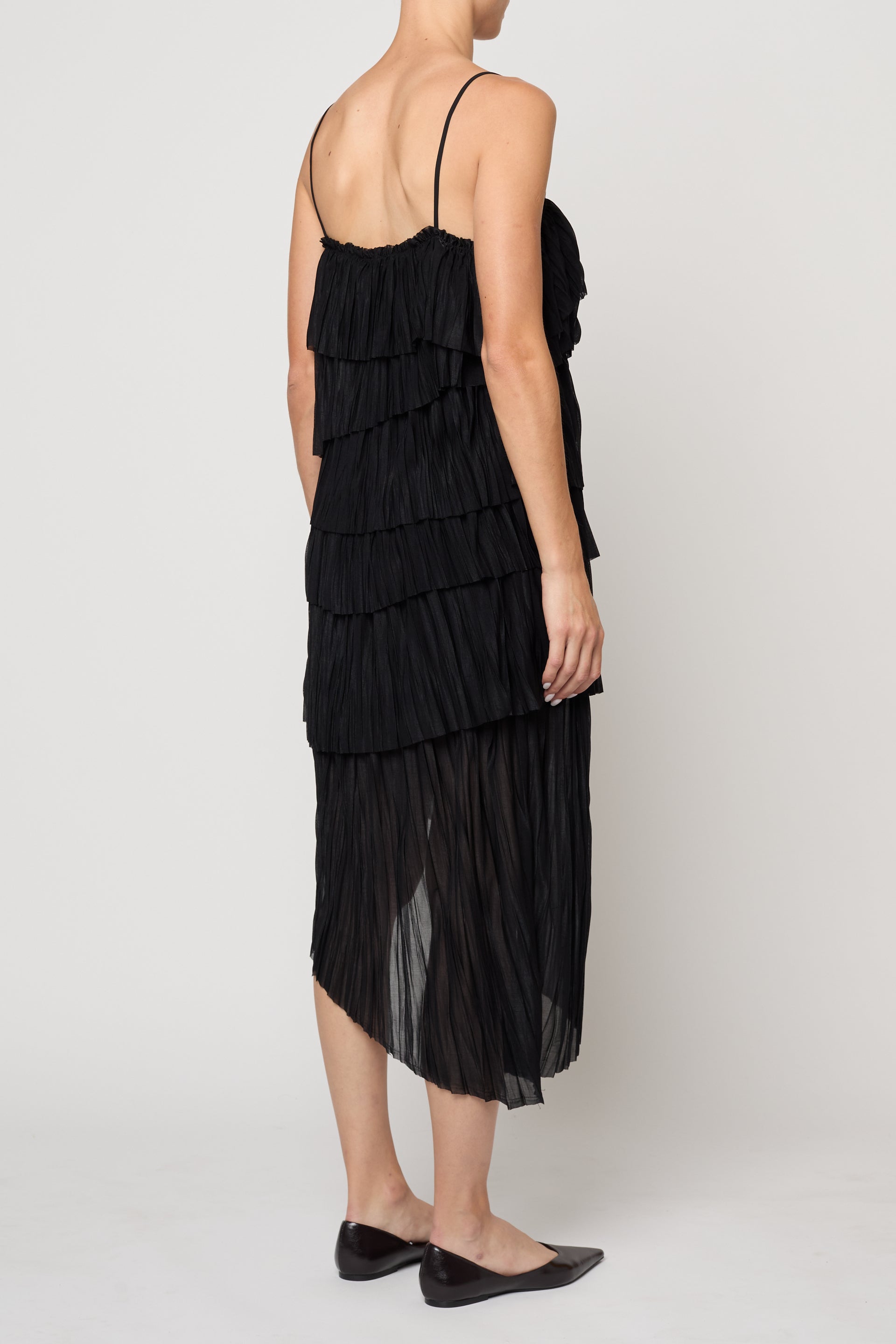 Arielle Dress in Random Pleats Chiffon