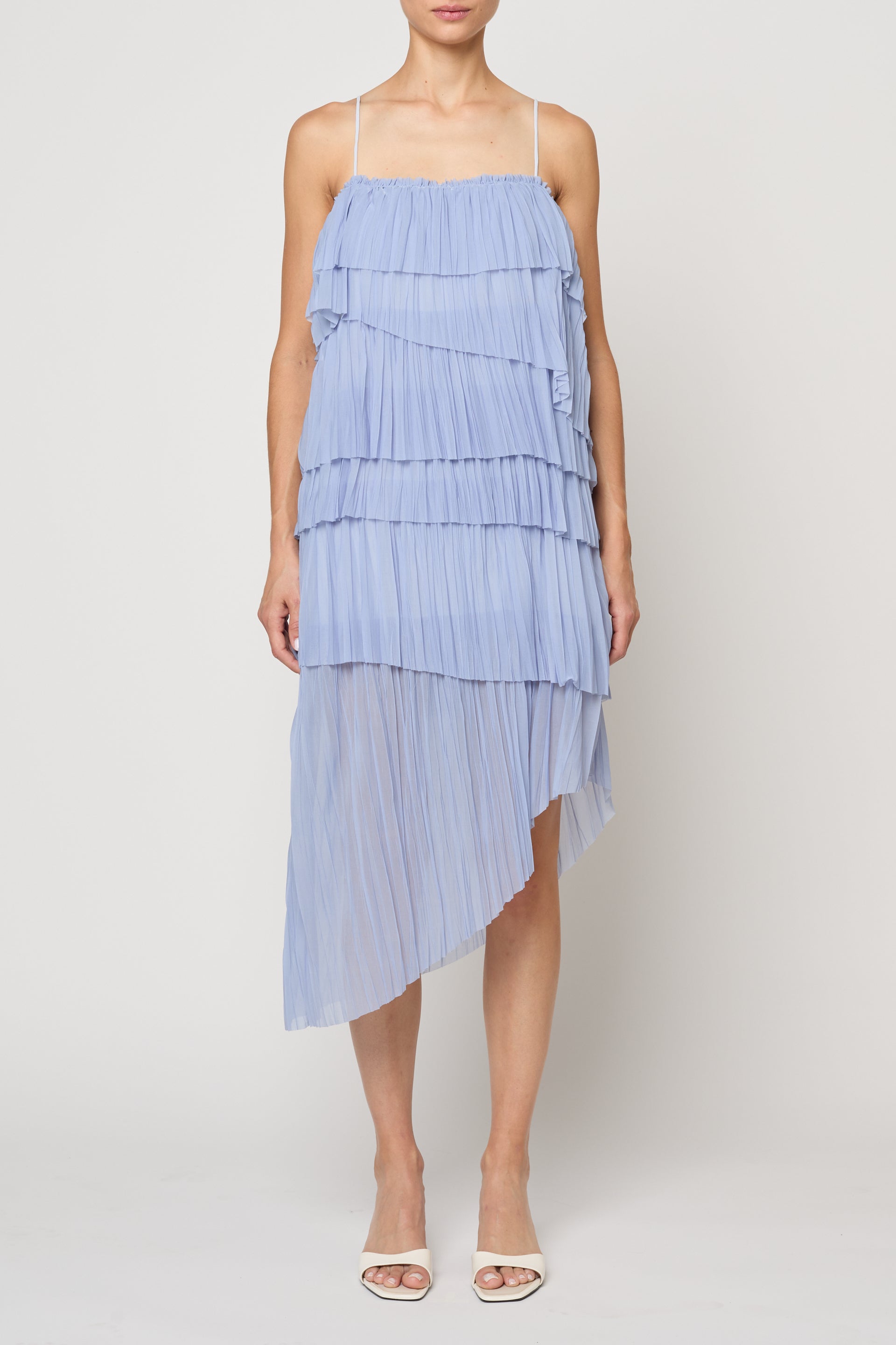 Arielle Dress in Random Pleats Chiffon