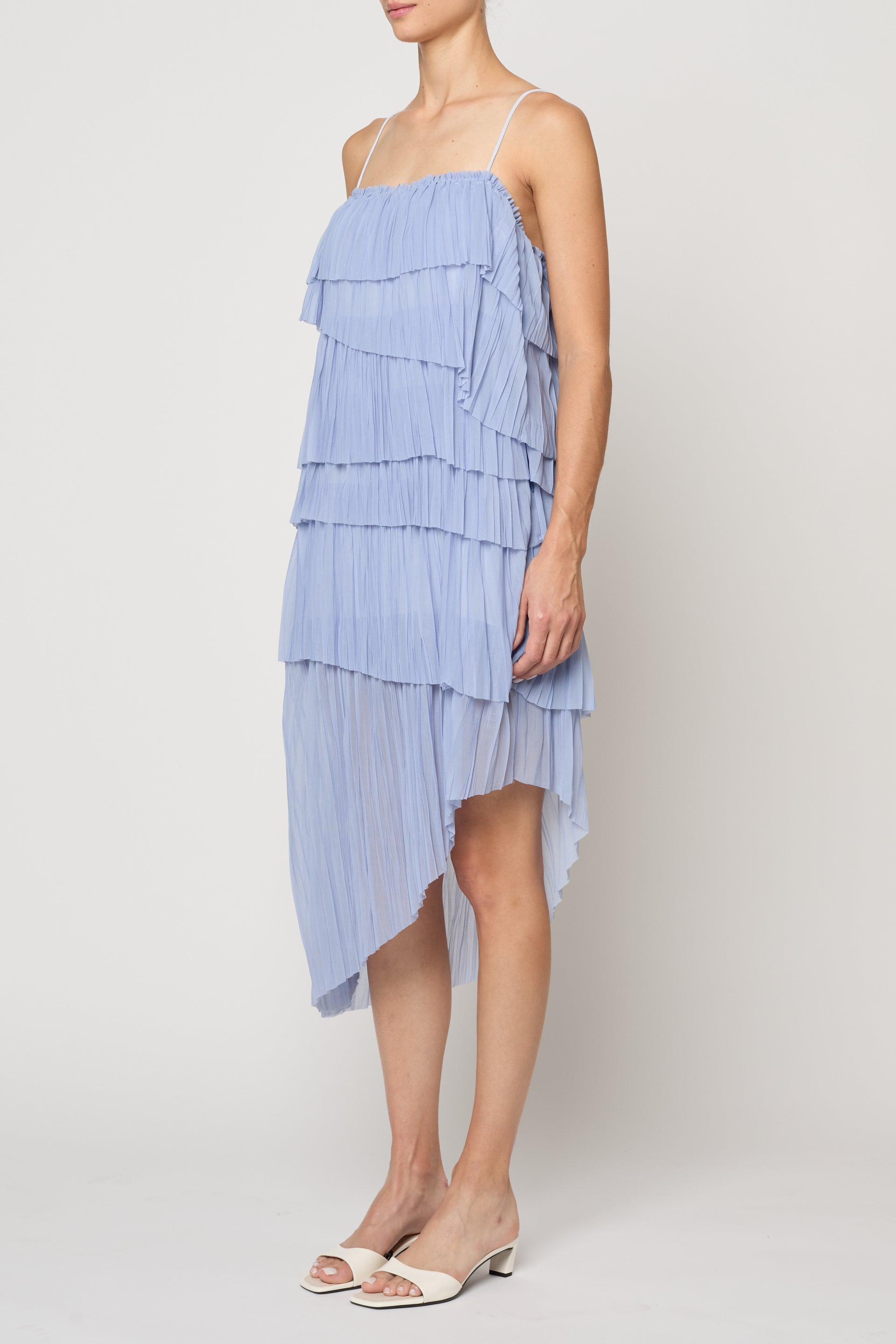 Arielle Dress in Random Pleats Chiffon