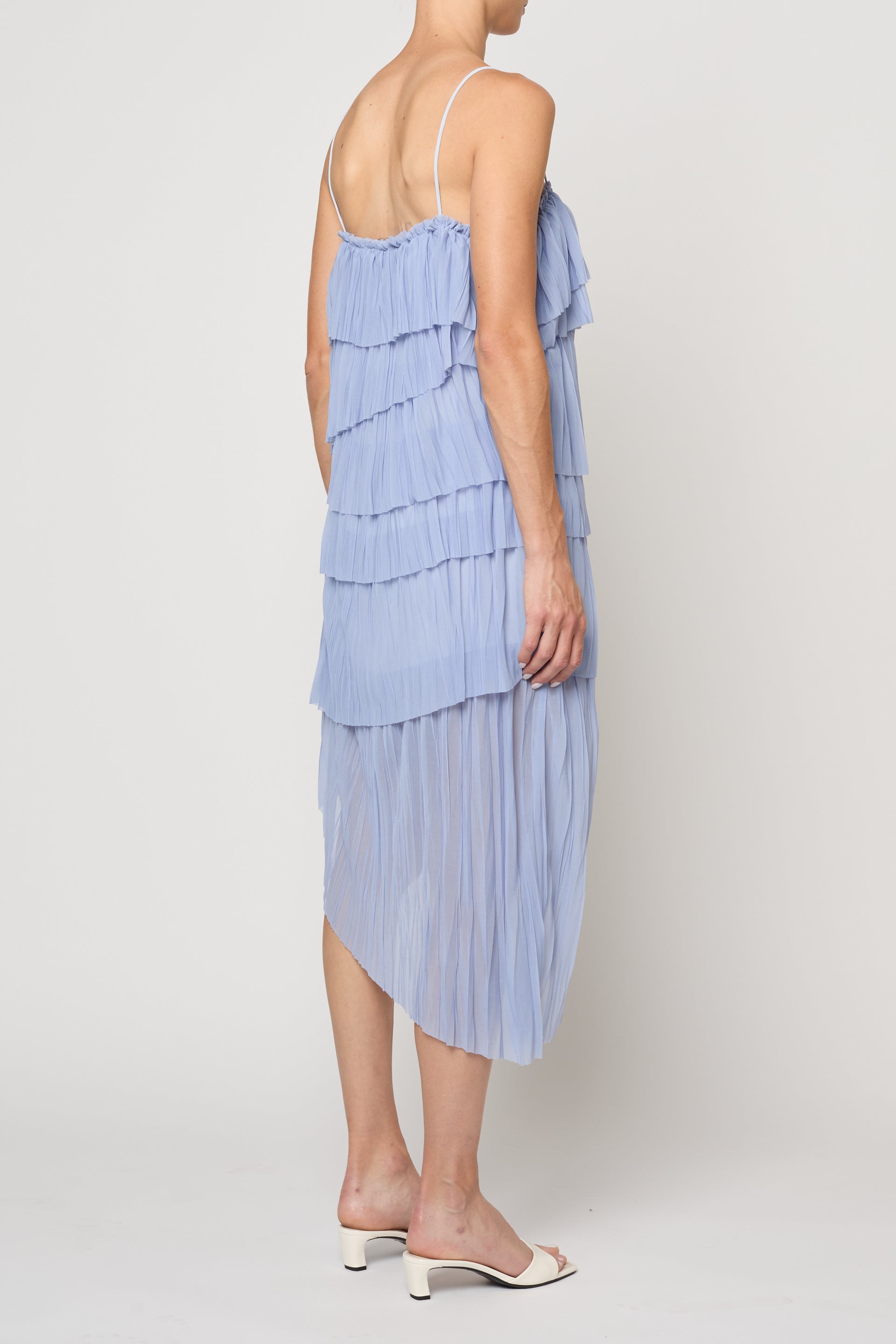 Arielle Dress in Random Pleats Chiffon